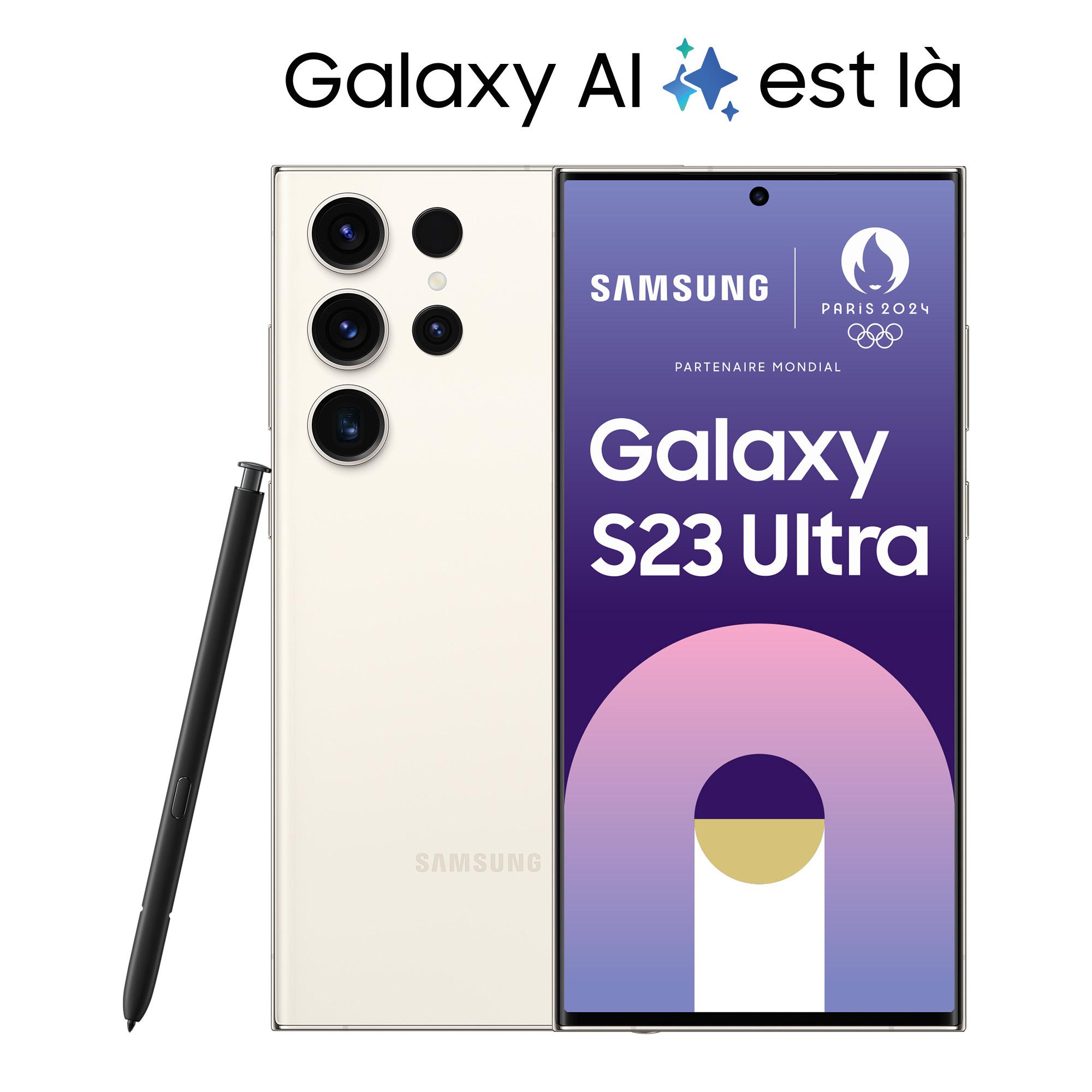 Voir la diapositive 3 : SAMSUNG Galaxy S23 Ultra Smartphone avec Galaxy AI 256Go - Crème