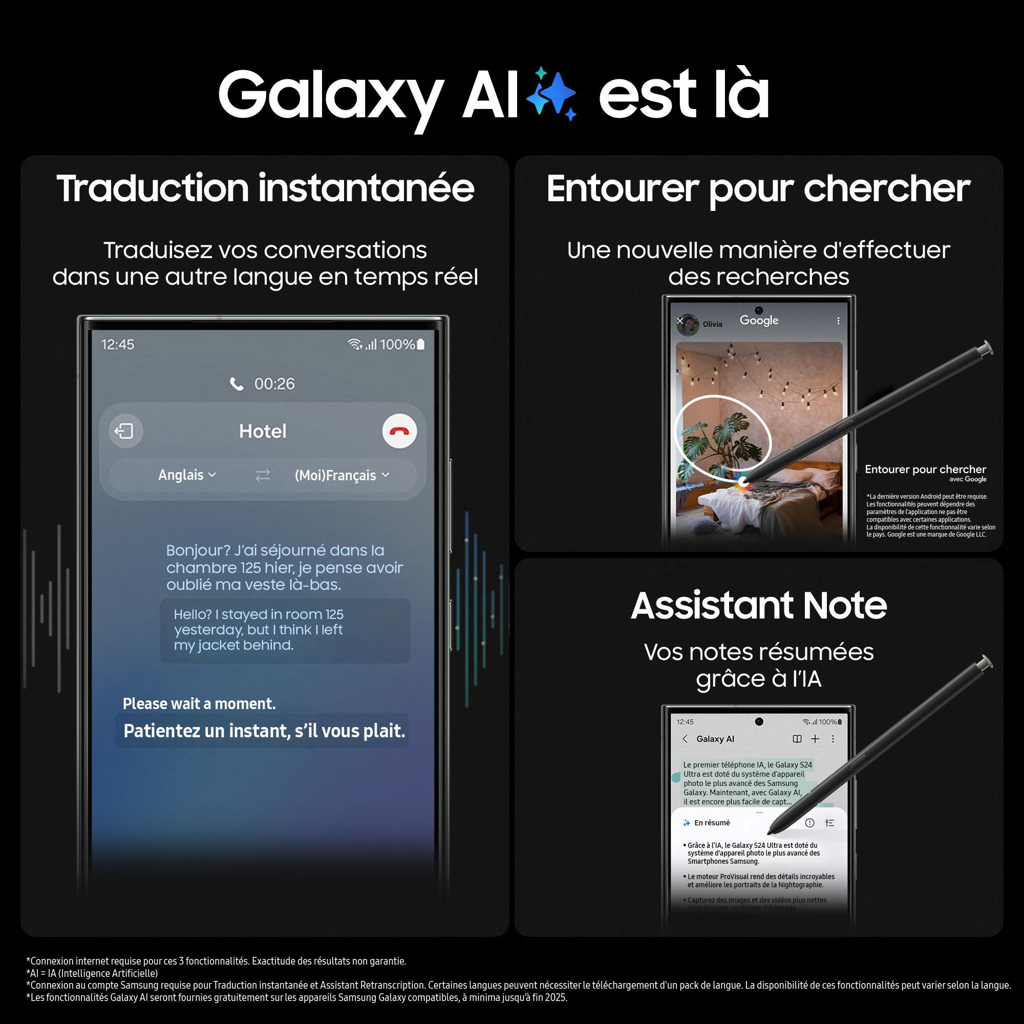 Voir la diapositive 6 : SAMSUNG Galaxy S23 Ultra Smartphone avec Galaxy AI 256Go - Crème
