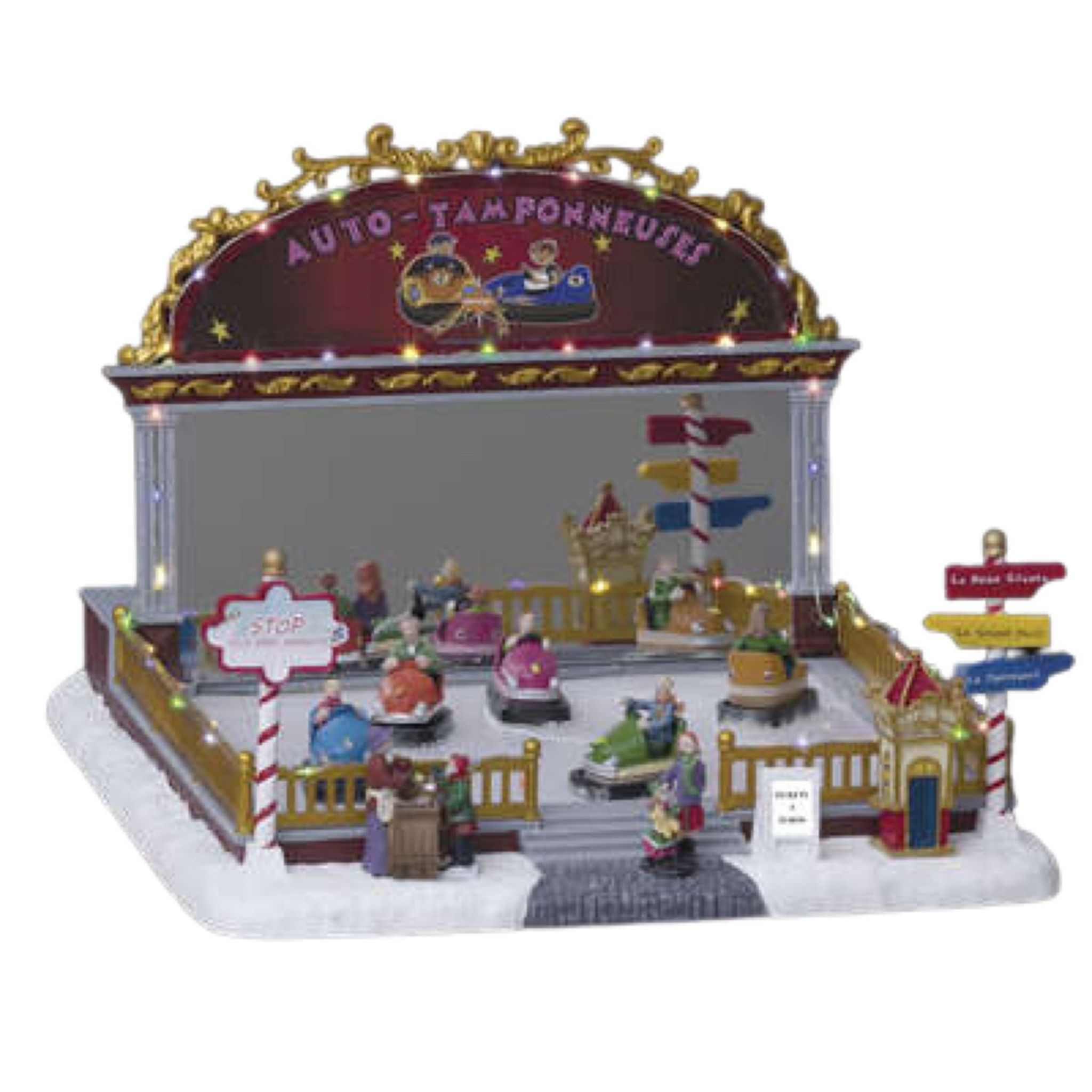 Auto-tamponneuses - Village de Noël lumineux et musical- 52 Led