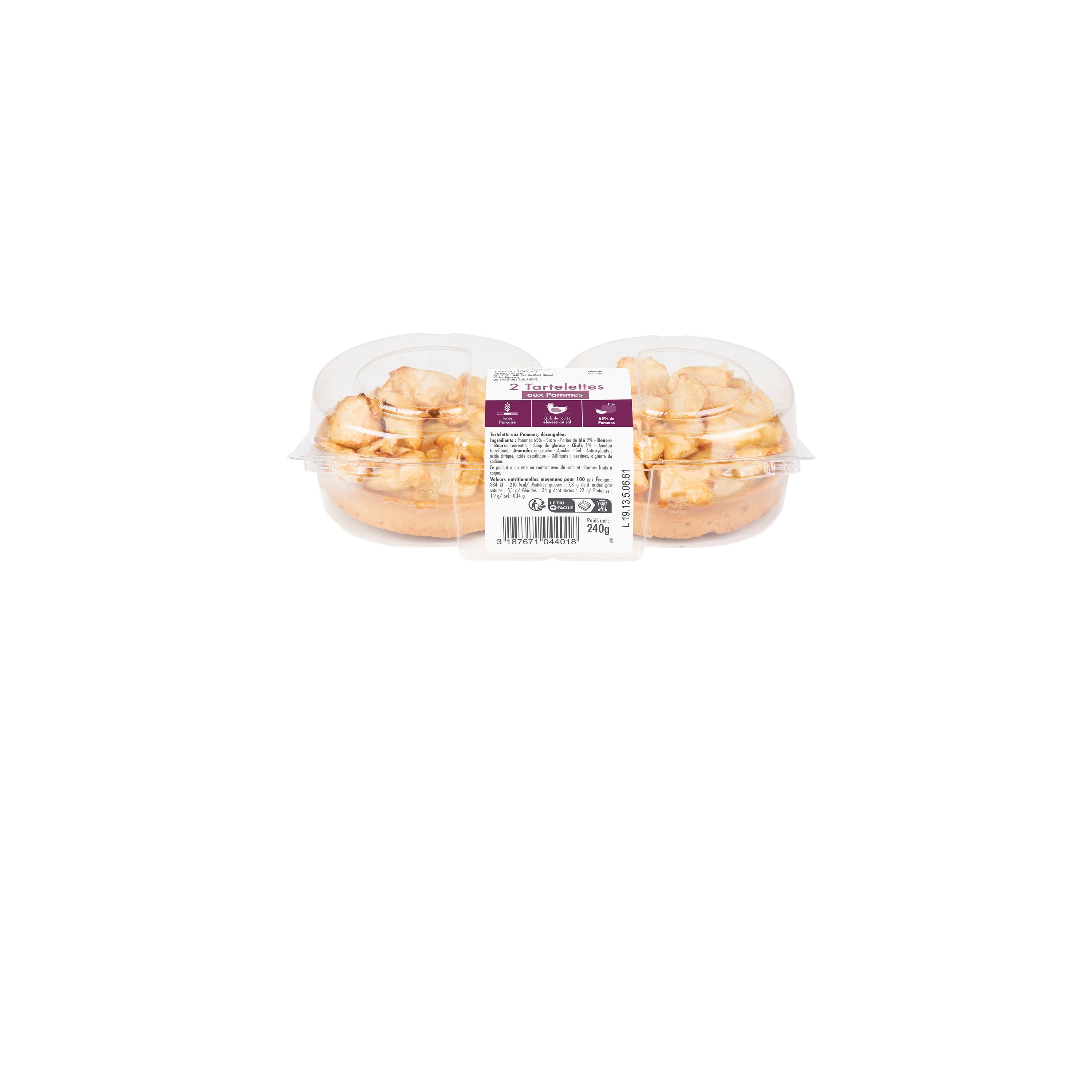 Tartelettes aux pommes 2 pièces 240 g
