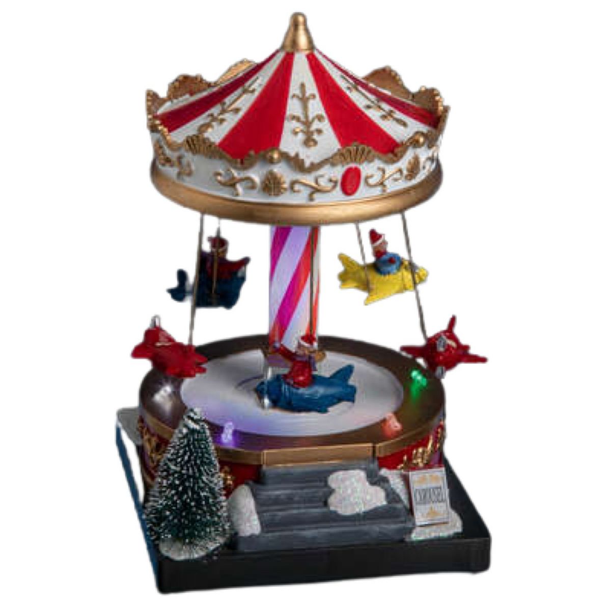 ACTUEL Manège et avions Volants  - Village de Noël lumineux et musical