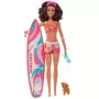 MATTEL Poupée Beach Surf Barbie