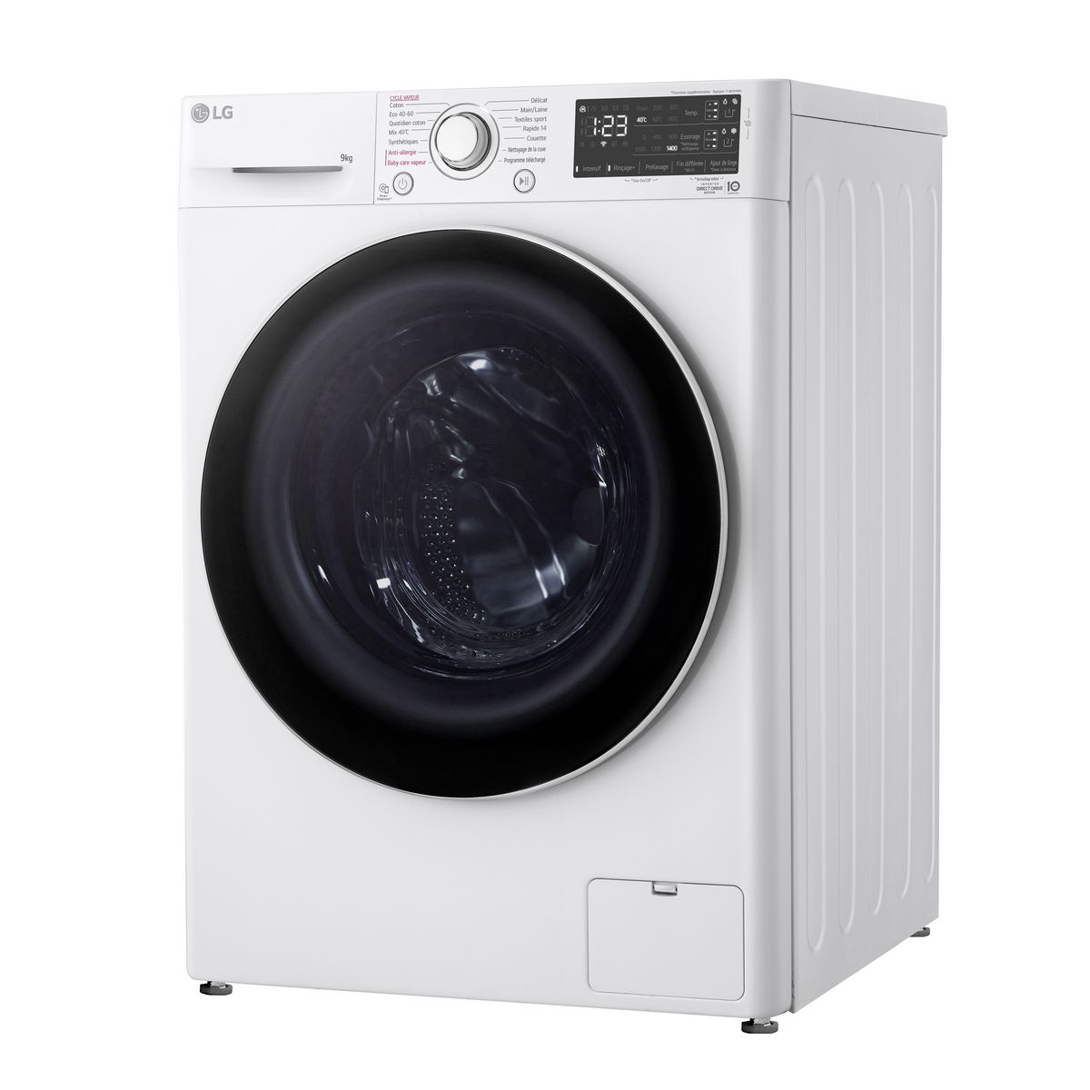 LG Lave linge hublot F94V30WHSA, 9 kg, 1400 T/min, B
