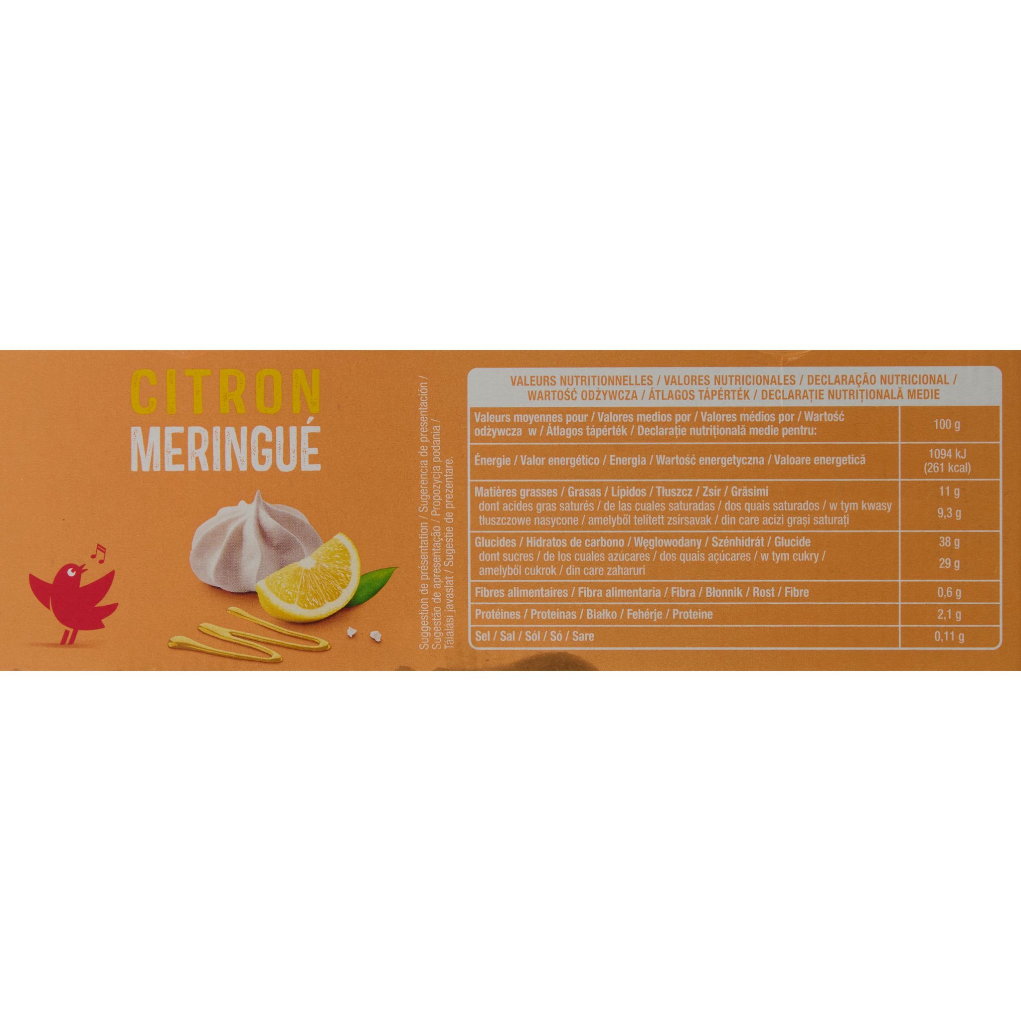 Voir la diapositive 4 : AUCHAN Cônes glacés citron meringué 6 pièces 430g