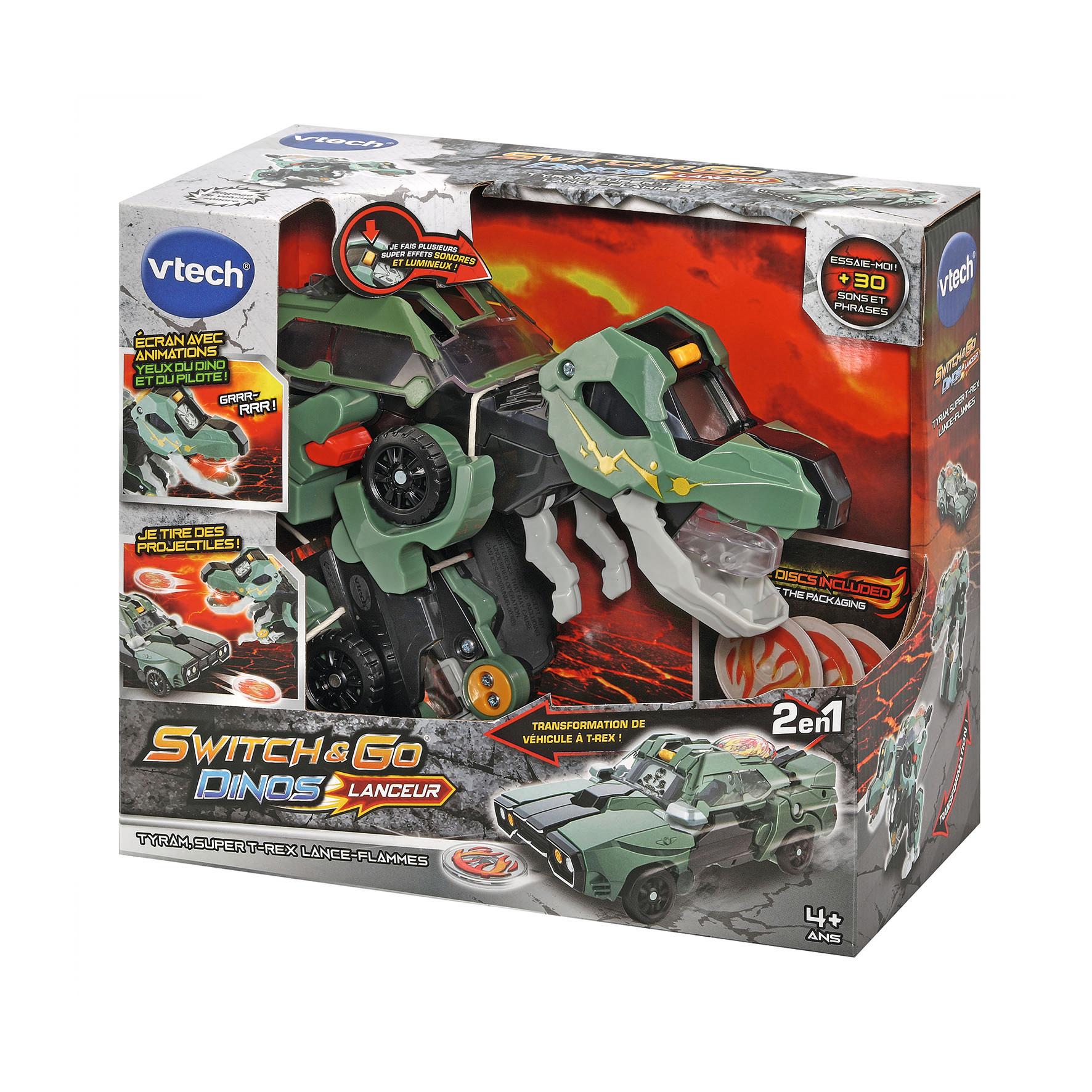 Voir la diapositive 6 : VTECH Tyram, super T-Rex lance flammes - Switch and Go Dinos