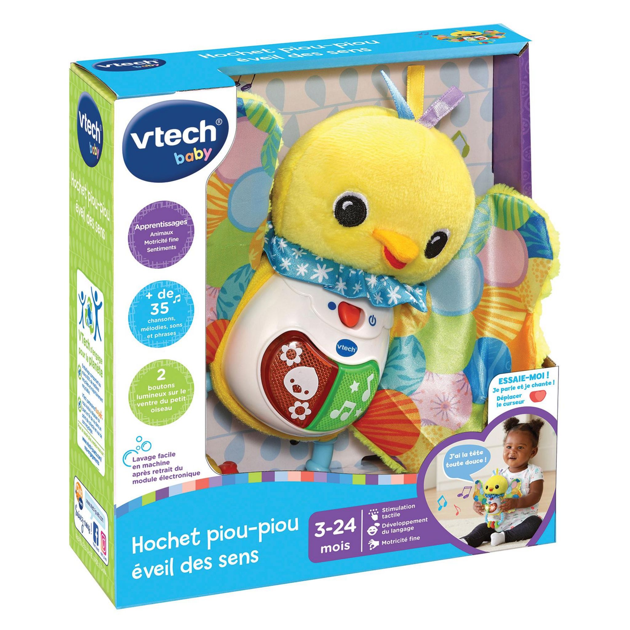 Voir la diapositive 3 : VTECH Hochet Piou Piou éveil des sens