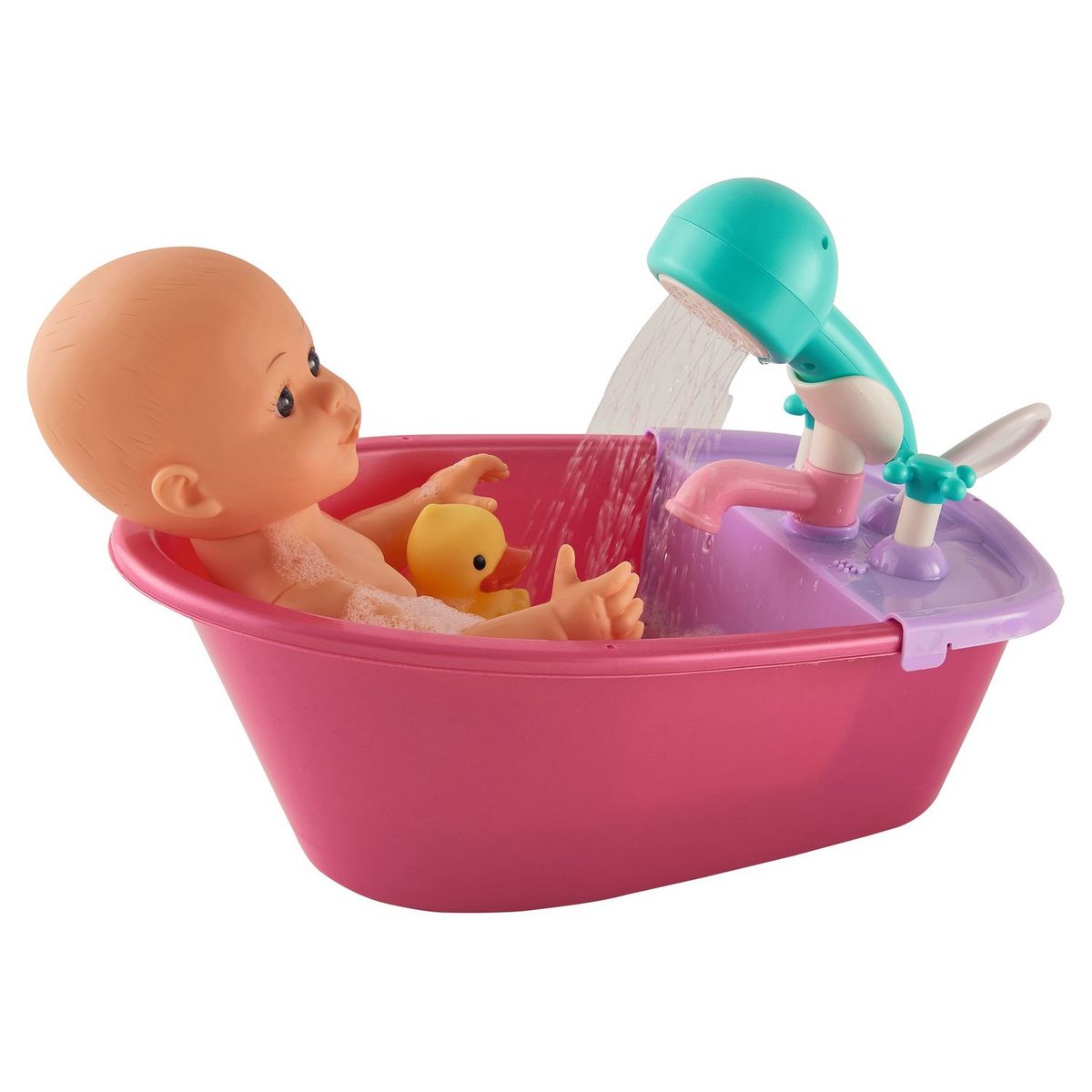 ONE TWO FUN Poupée bébé Léa prend son bain