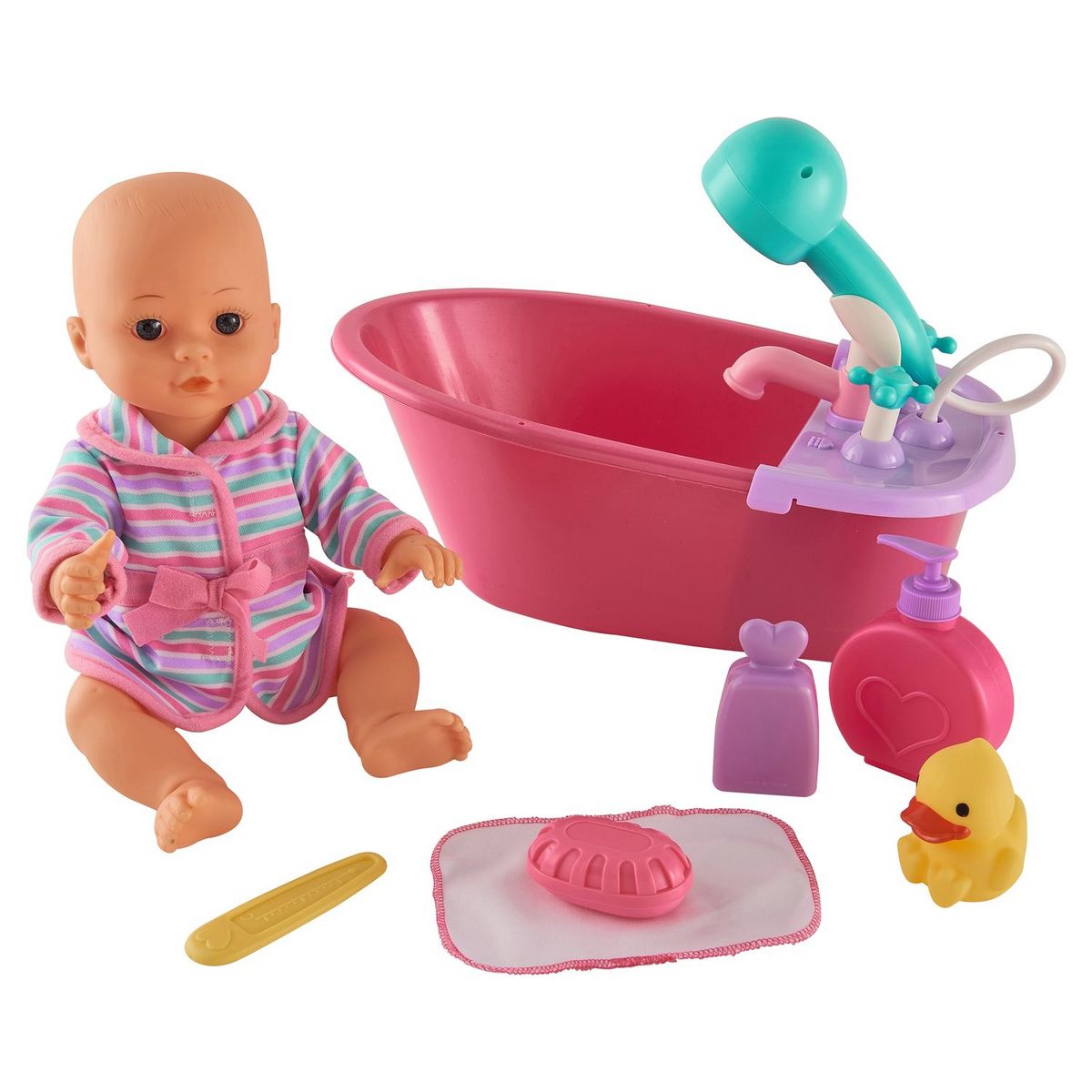 ONE TWO FUN Poupée bébé Léa prend son bain