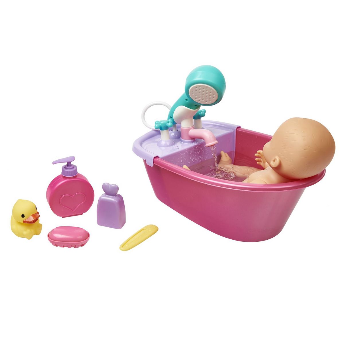ONE TWO FUN Poupée bébé Léa prend son bain
