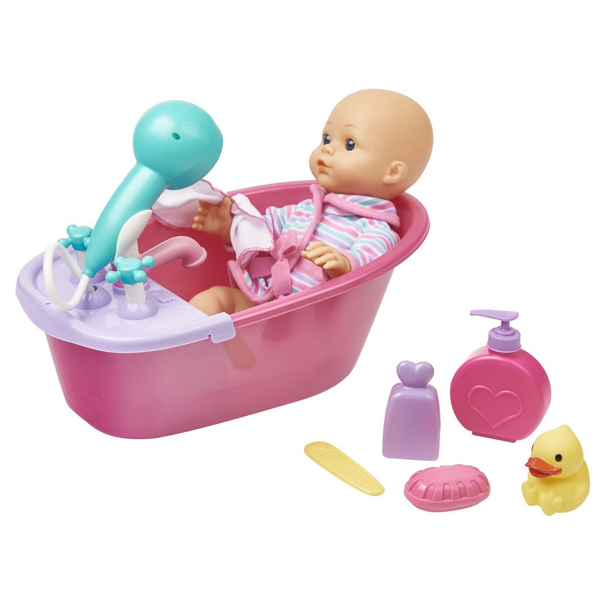 ONE TWO FUN Poupée bébé Léa prend son bain