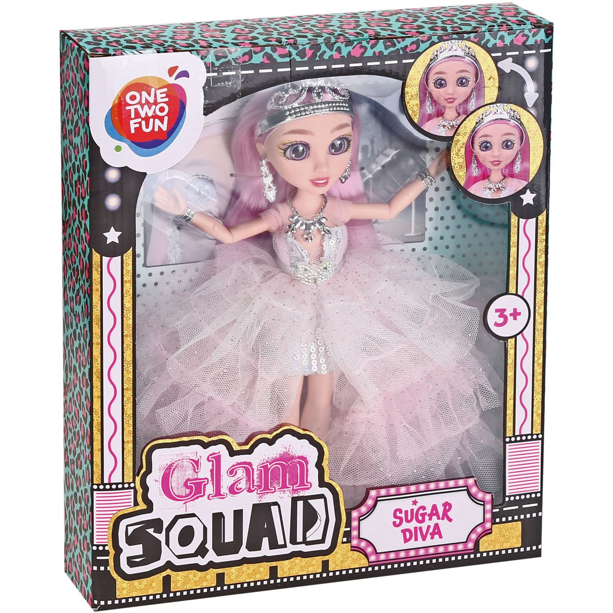 Voir la diapositive 2 : ONE TWO FUN Poupée Glam Squad Sugar Diva