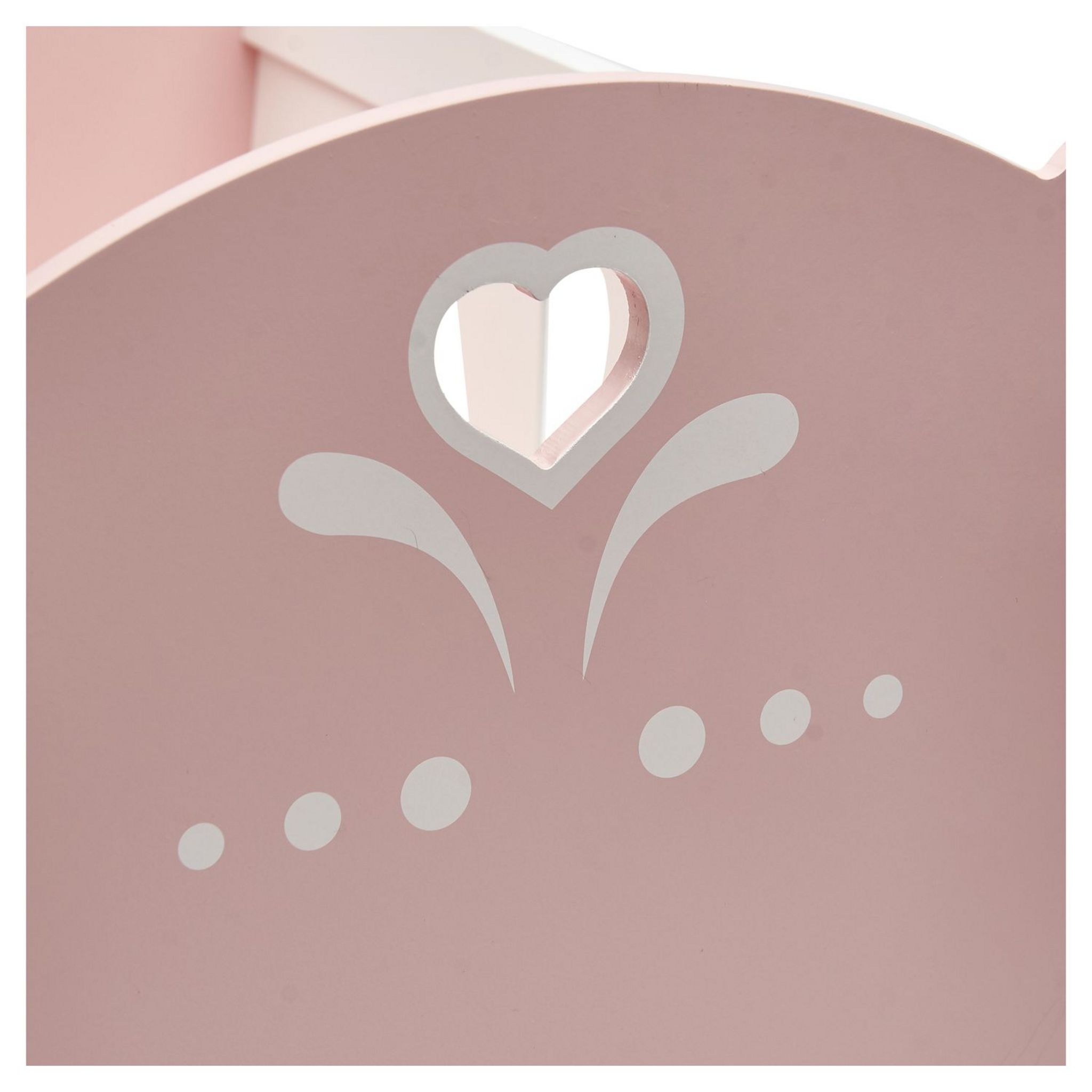 Voir la diapositive 3 : ONE TWO FUN Lit à bascule en bois pour poupée - Rose et Blanc