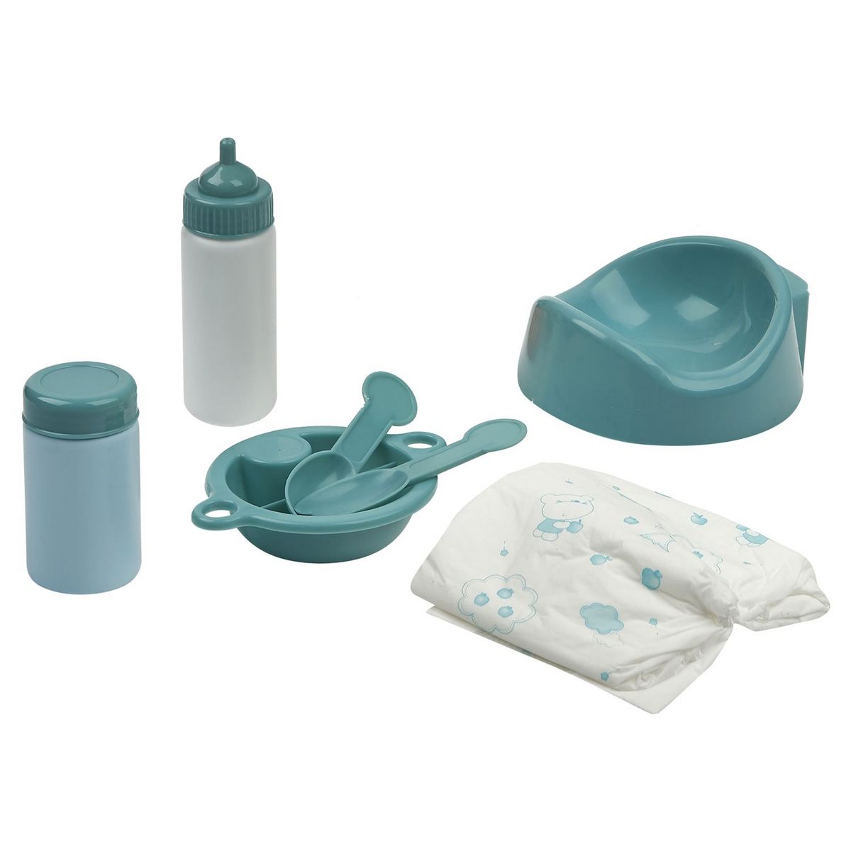 ONE TWO FUN Poupée Bébé Alex fait pipi 43 cm + Accessoires