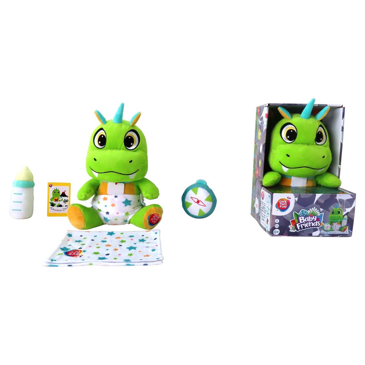 ONE TWO FUN Peluche Baby Friends Dino 25 cm