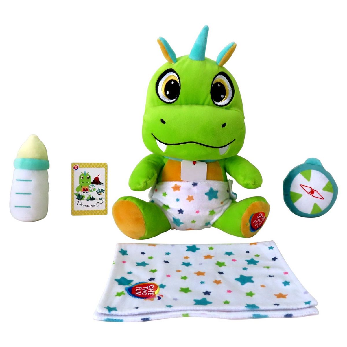 ONE TWO FUN Peluche Baby Friends Dino 25 cm
