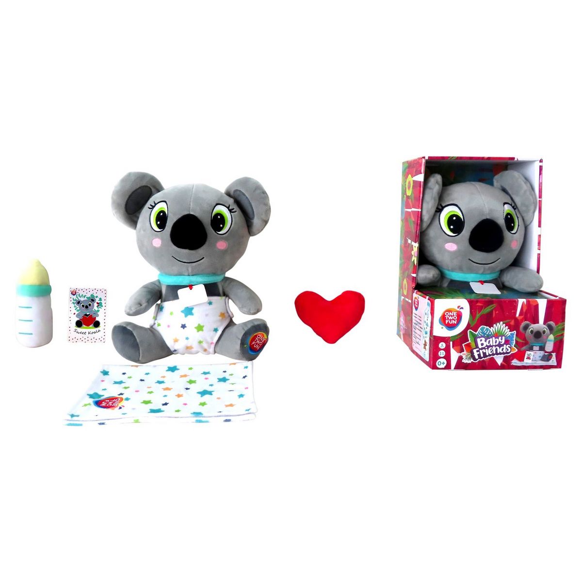 ONE TWO FUN Peluche Baby Friends Koala 25 cm