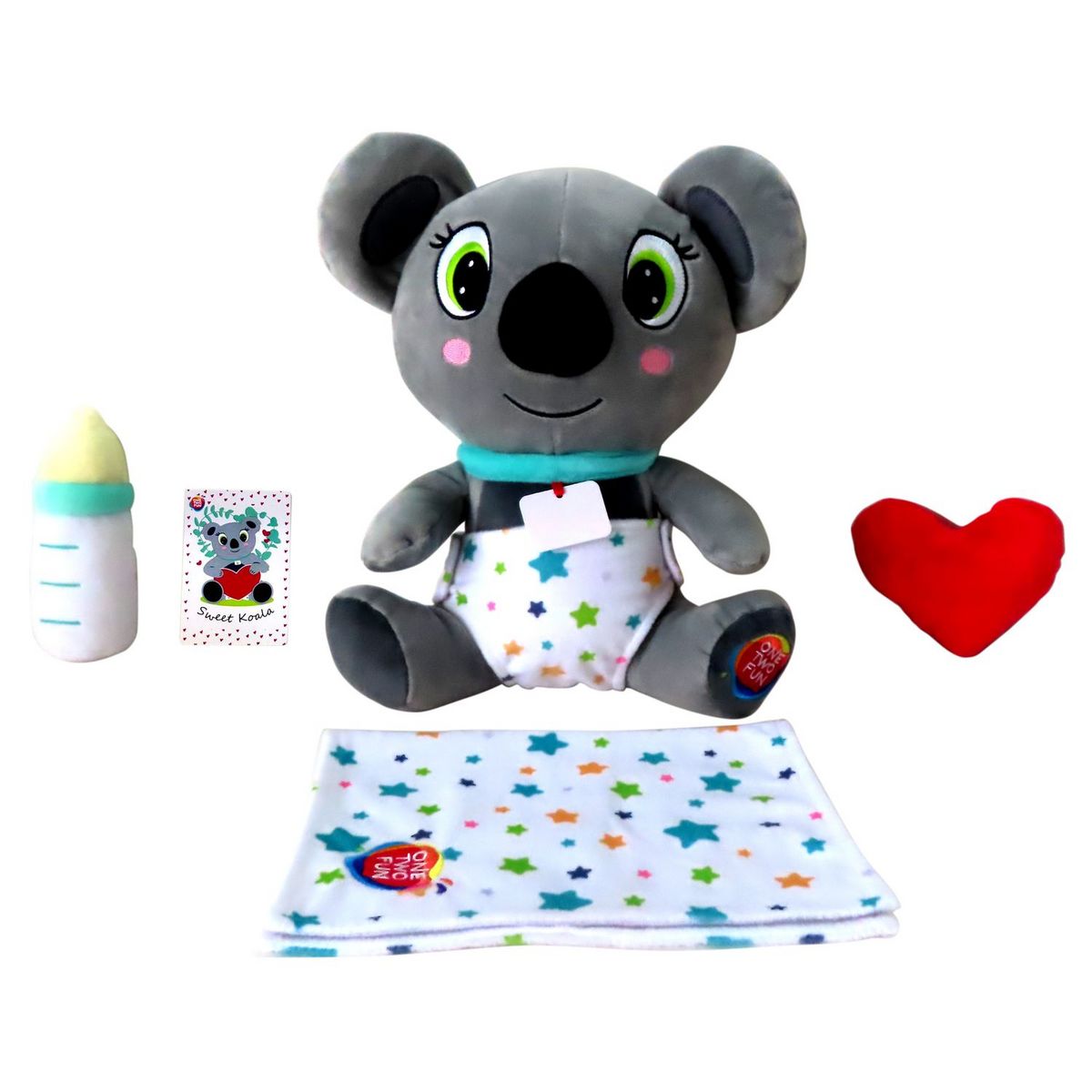 ONE TWO FUN Peluche Baby Friends Koala 25 cm