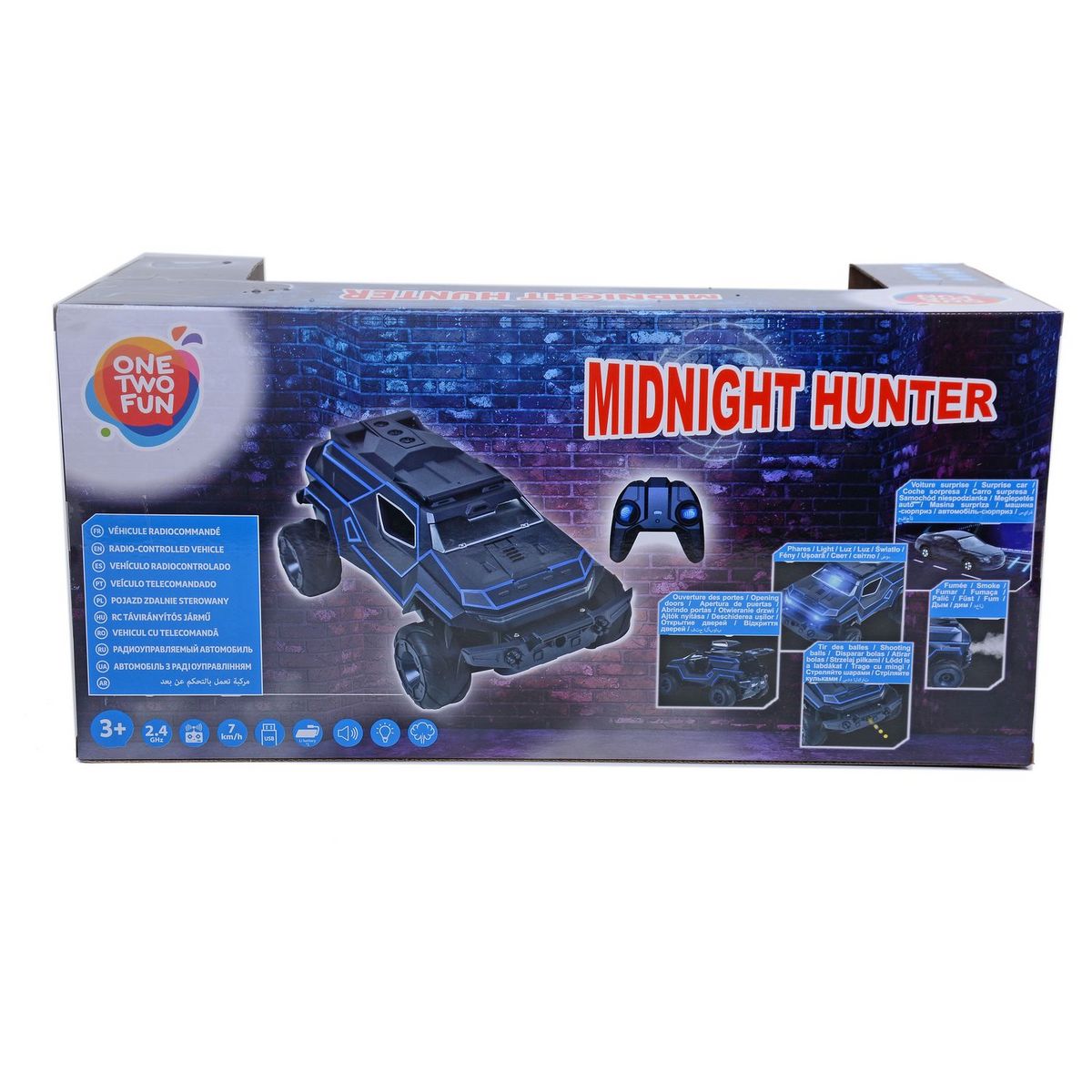 ONE TWO FUN Véhicule RC Spy 2.0 Midnight Hunter