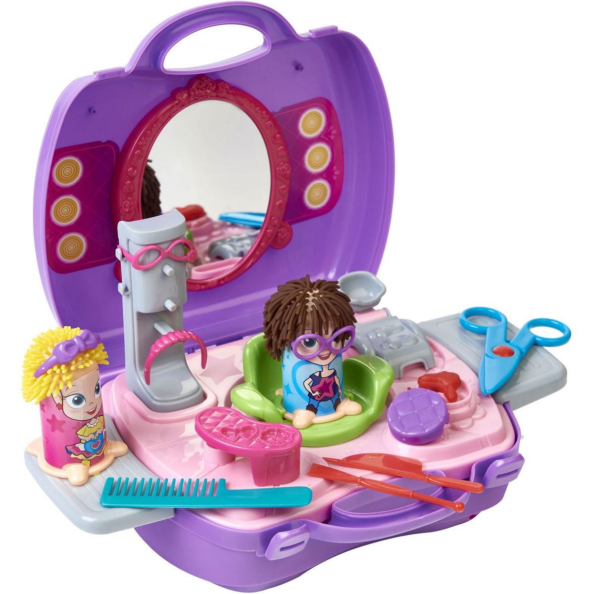 ONE TWO FUN Ma valise Coiffeur Pâte à modeler