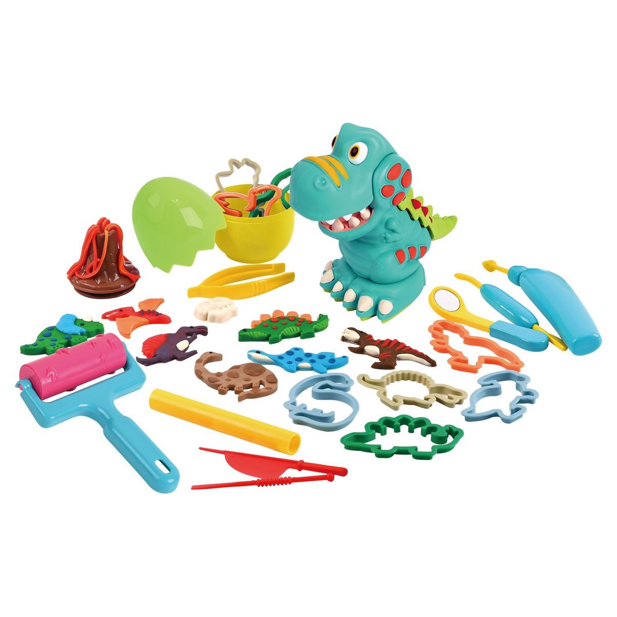 ONE TWO FUN Mon Coffret Pâte à Modeler Dino
