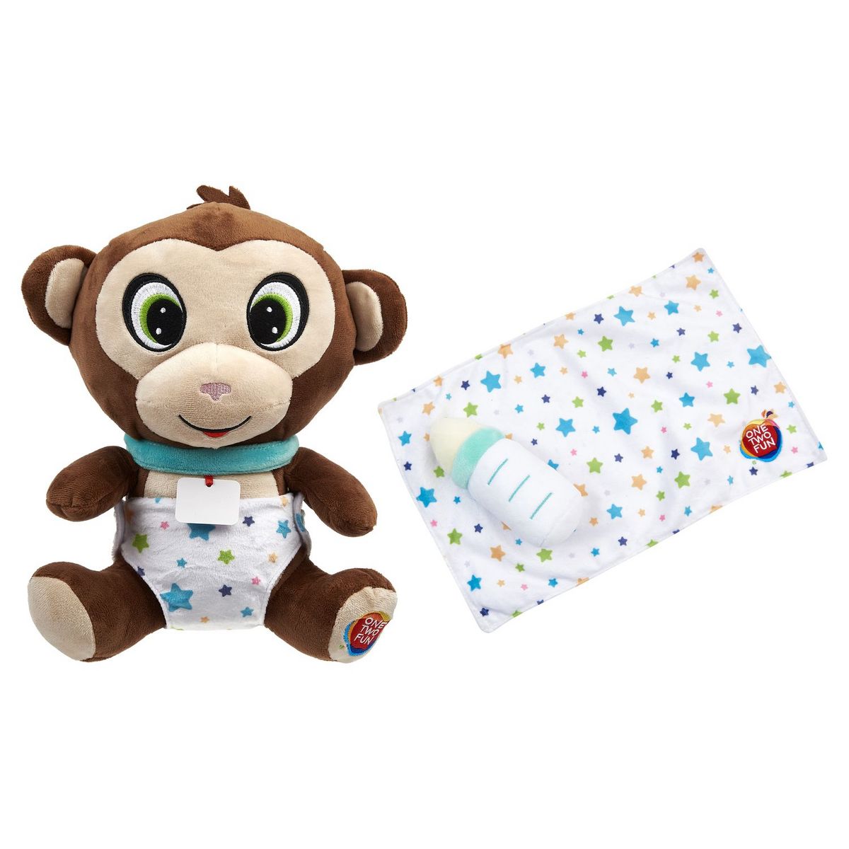 ONE TWO FUN Peluche Baby Friends Singe 25 cm