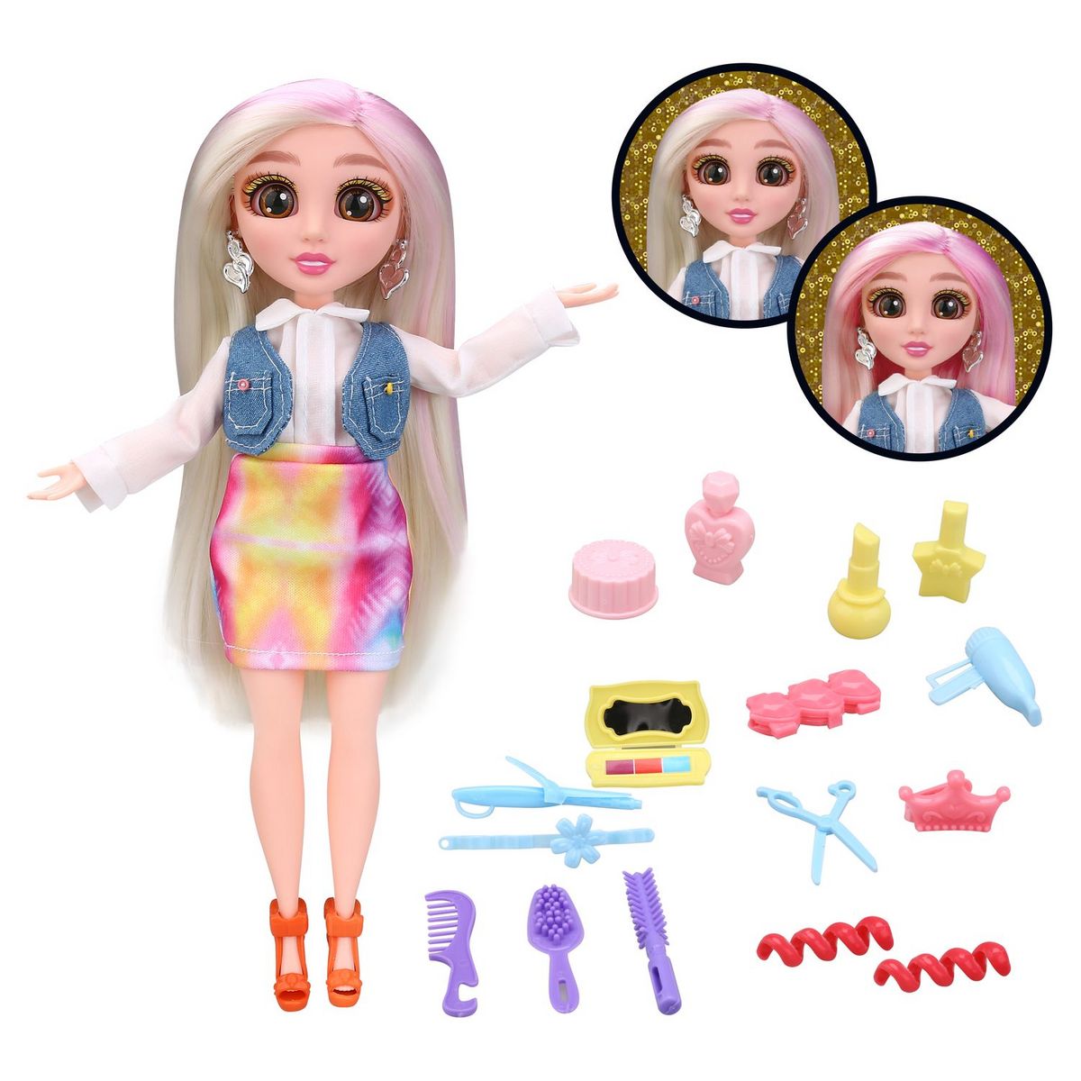 ONE TWO FUN Poupée Glam Squad Glitter Queen