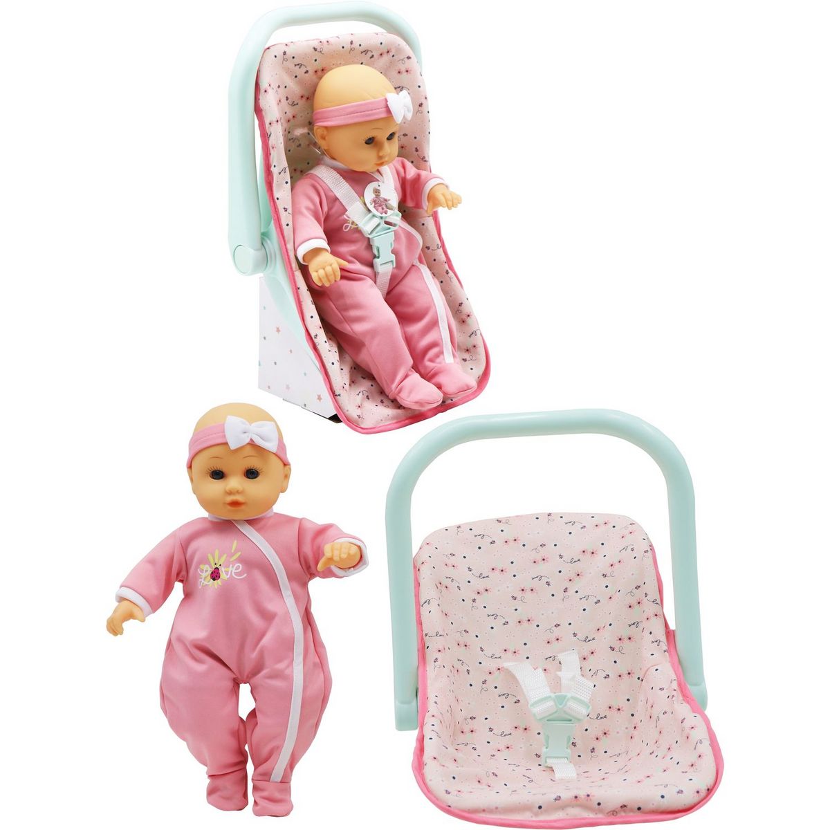 ONE TWO FUN Ensemble Cosy et Poupée - Rose