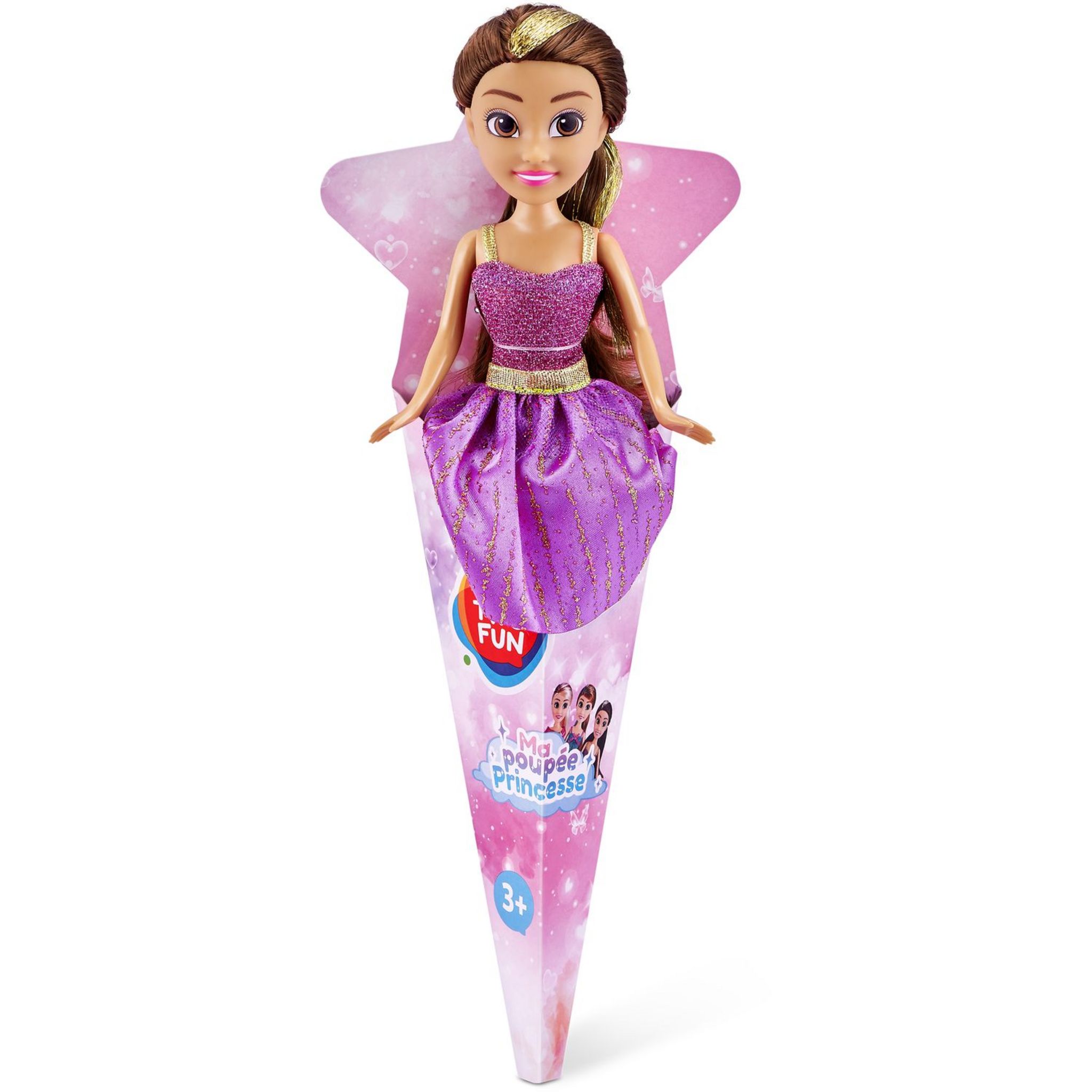 Voir la diapositive 2 : ONE TWO FUN Poupée Cone Princesse