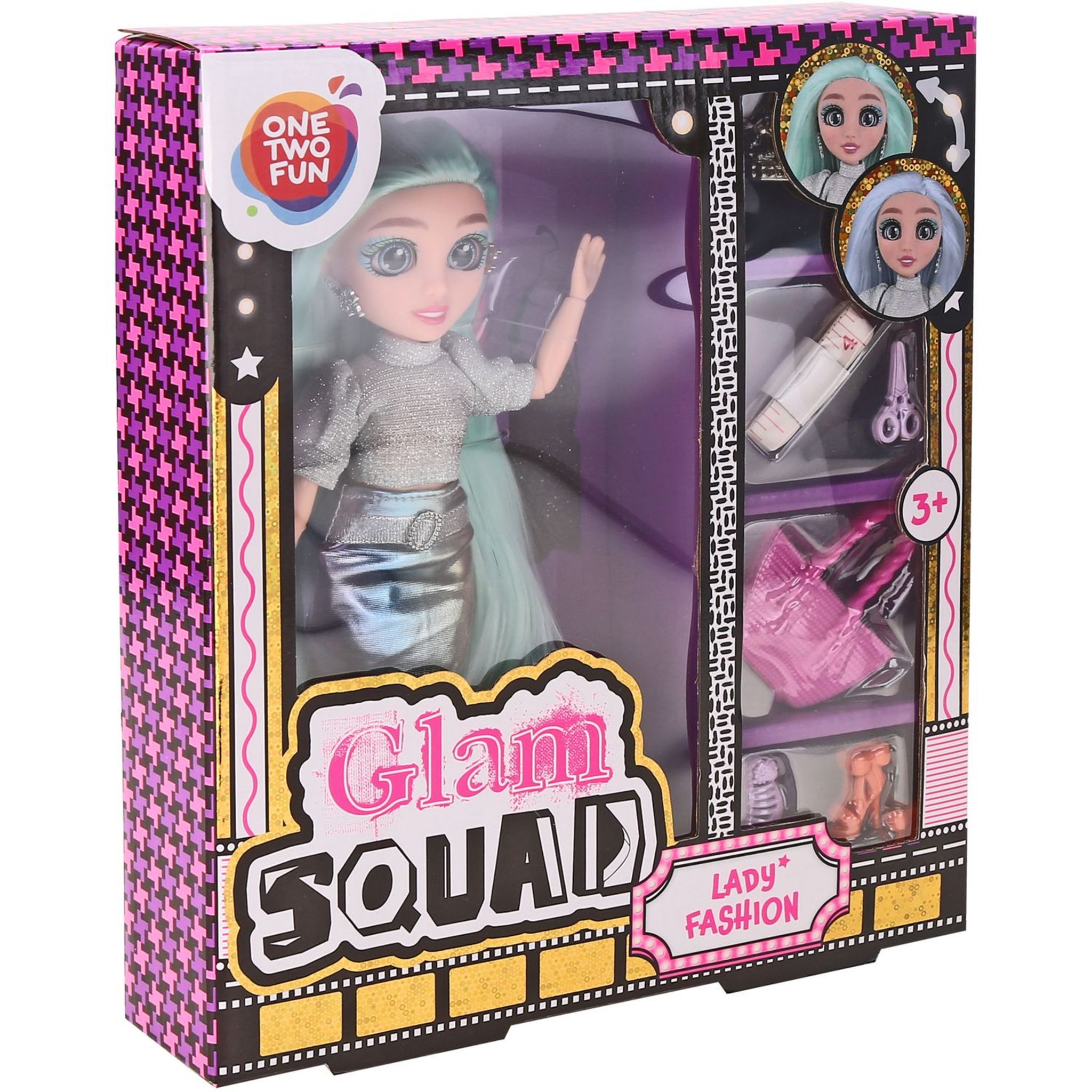 Voir la diapositive 2 : ONE TWO FUN Poupée Glam Squad Fashion Lady