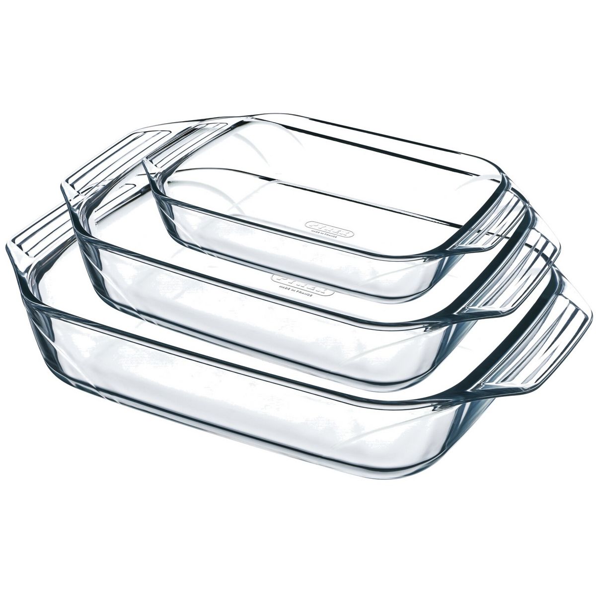 PYREX Lot de 3 plats à four 28/35/39 cm