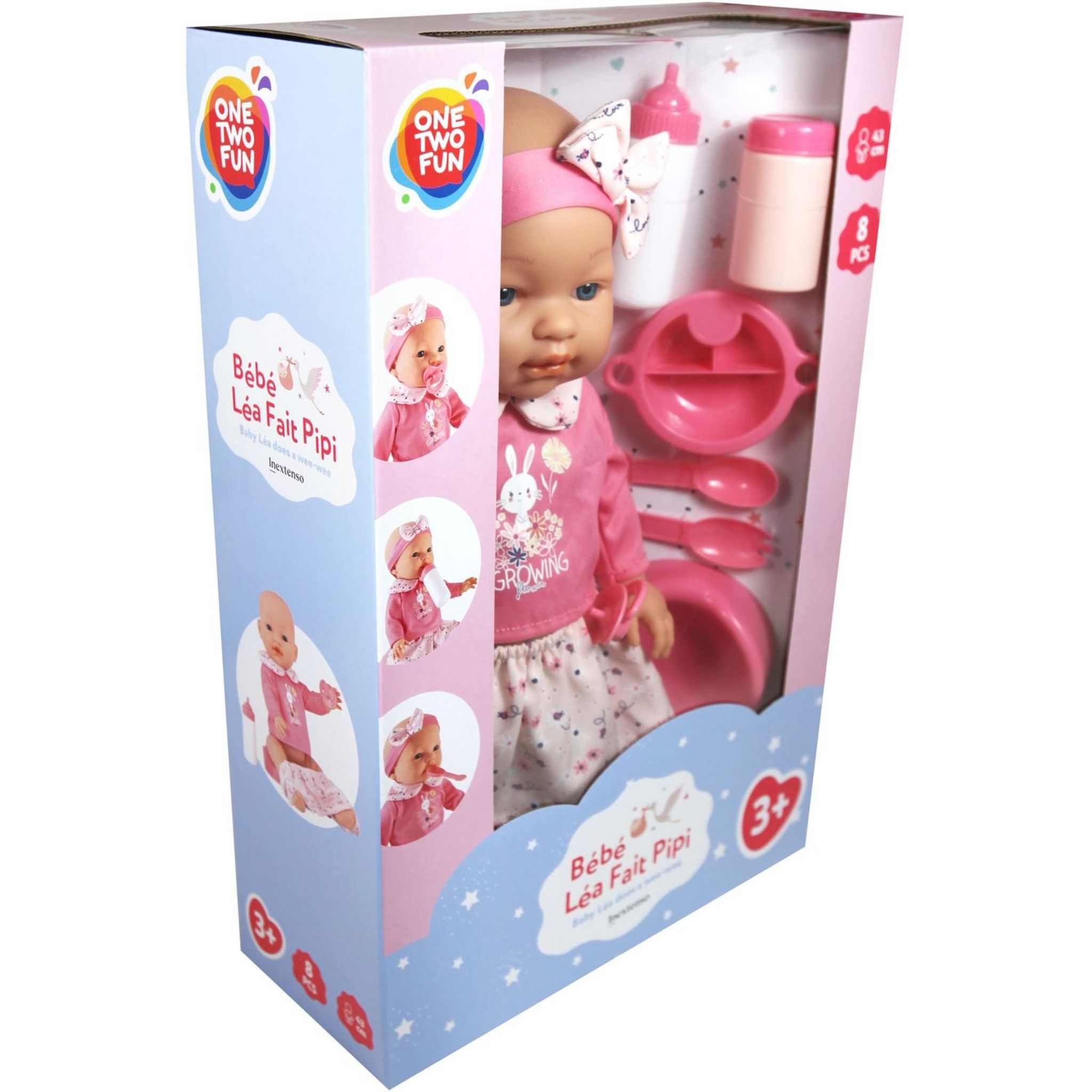 Voir la diapositive 7 : ONE TWO FUN Poupon Bébé Léa fait pipi et ses accessoires