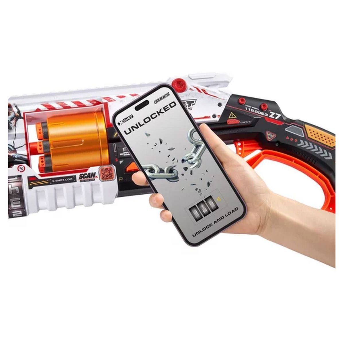 ZURU Blaster Skins Lock Gun x 16 fléchettes