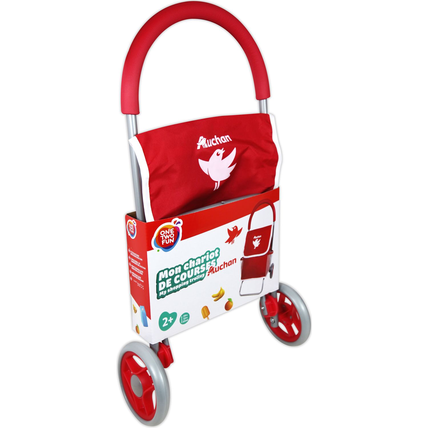 Voir la diapositive 3 : ONE TWO FUN Chariot deux roues Auchan