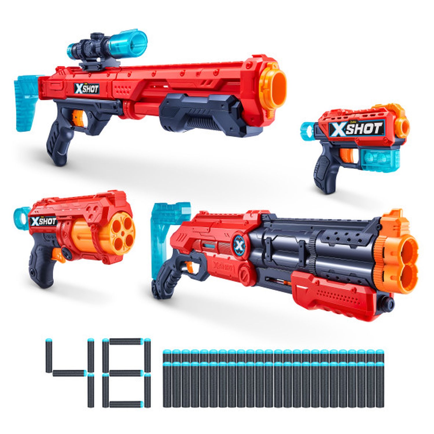 Voir la diapositive 6 : ZURU Pack XShot Ultimate Shout Out 4 pistes + 6 canettes + 48 fléchettes