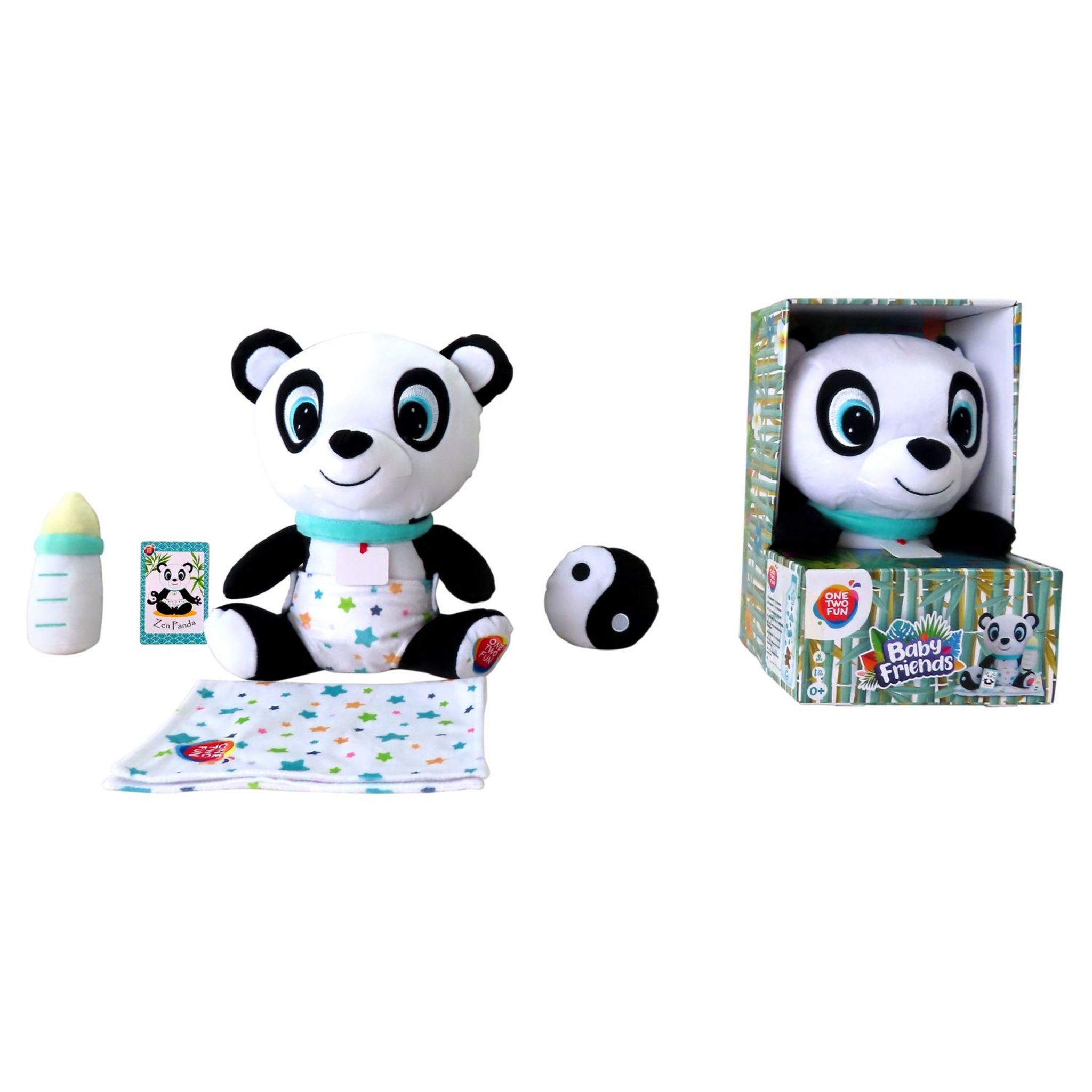 Voir la diapositive 2 : ONE TWO FUN Peluche Baby Friends Panda 25 cm