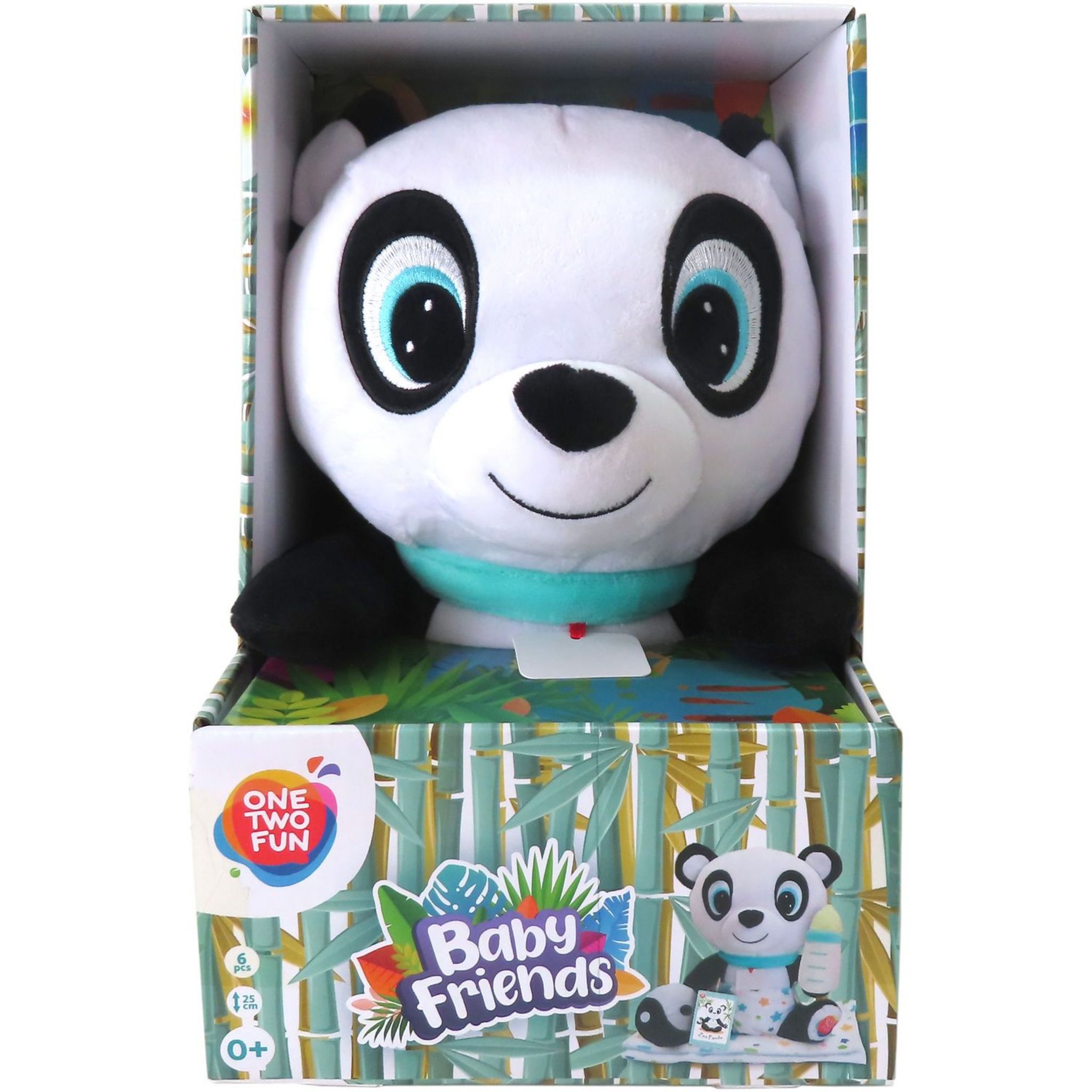 Voir la diapositive 4 : ONE TWO FUN Peluche Baby Friends Panda 25 cm