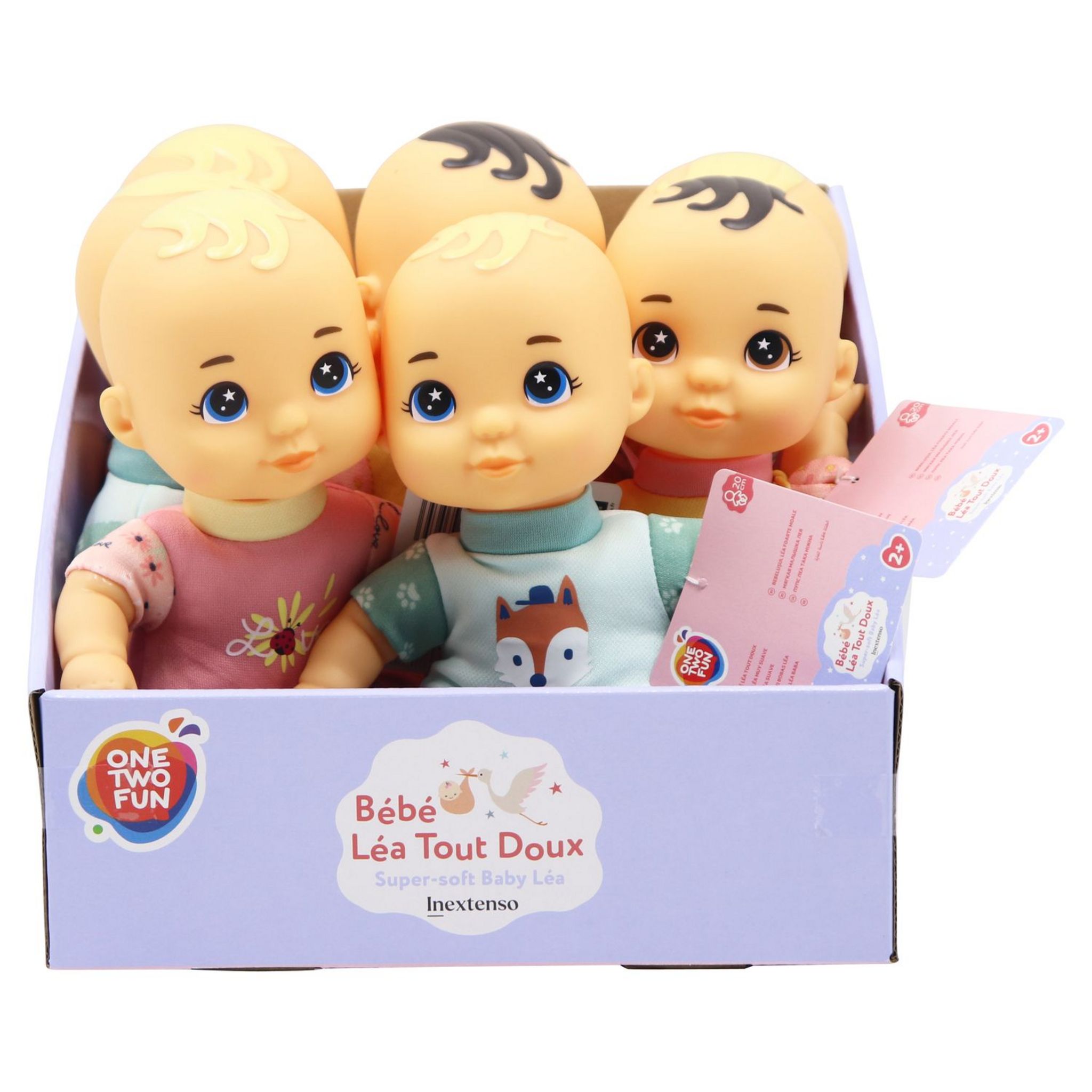 Voir la diapositive 3 : ONE TWO FUN Poupée Léa tout doux 20cm