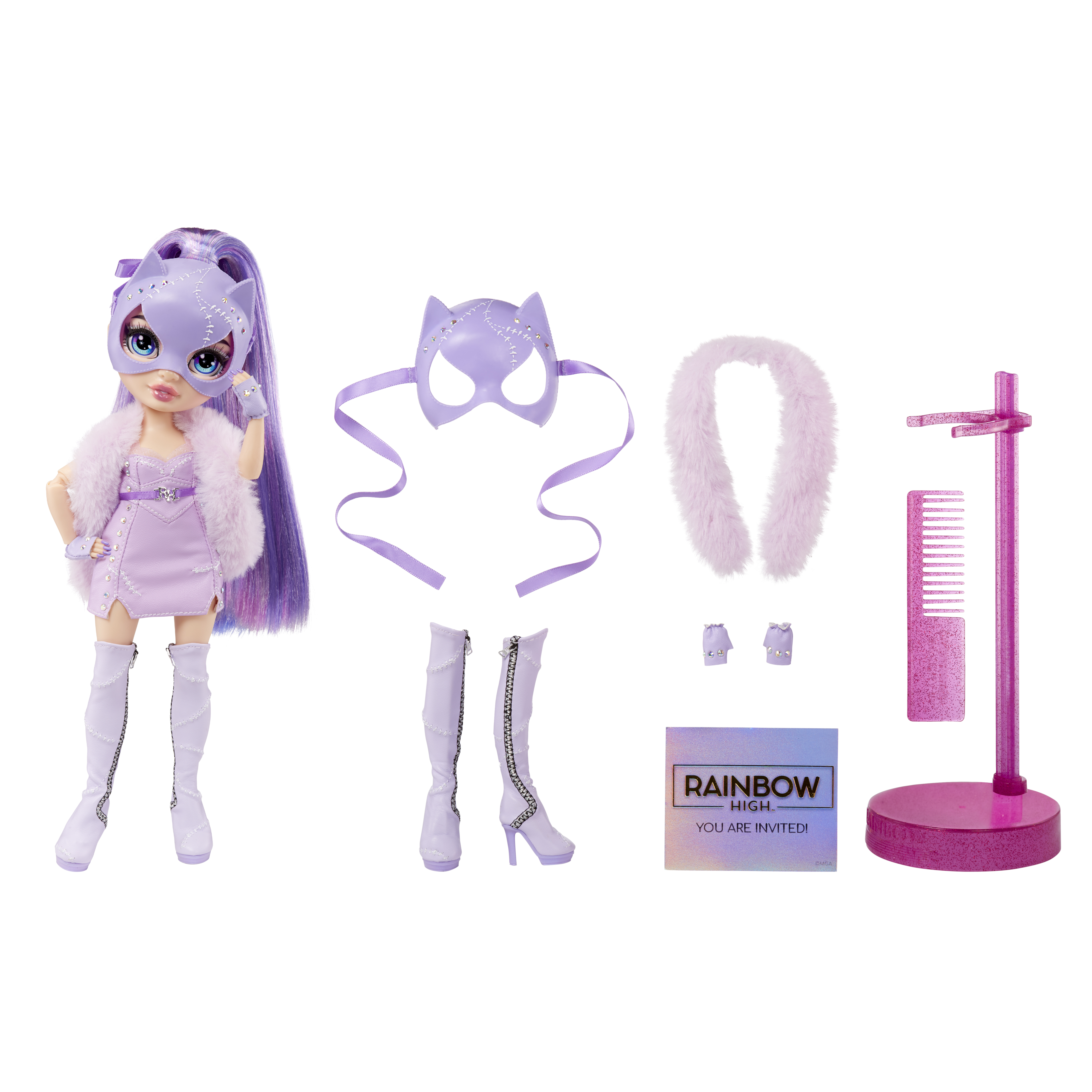 Voir la diapositive 4 : MGA Poupée Rainbow High Bal Costumé - Violet