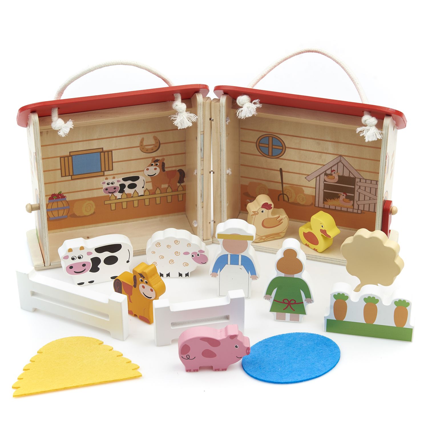 Voir la diapositive 2 : ONE TWO FUN Maison de transport Ferme en bois