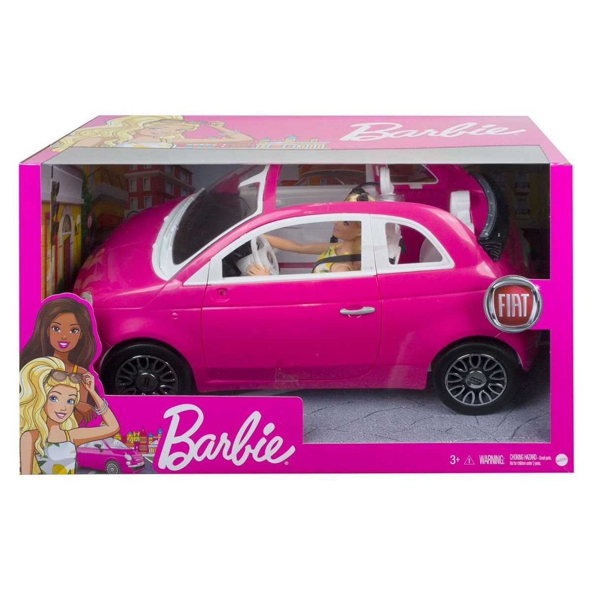 MATTEL Poupée Barbie et sa FIAT 500