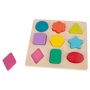Voir la diapositive 2 : ONE TWO FUN Puzzle à formes chiffres 9 pièces en bois FSC