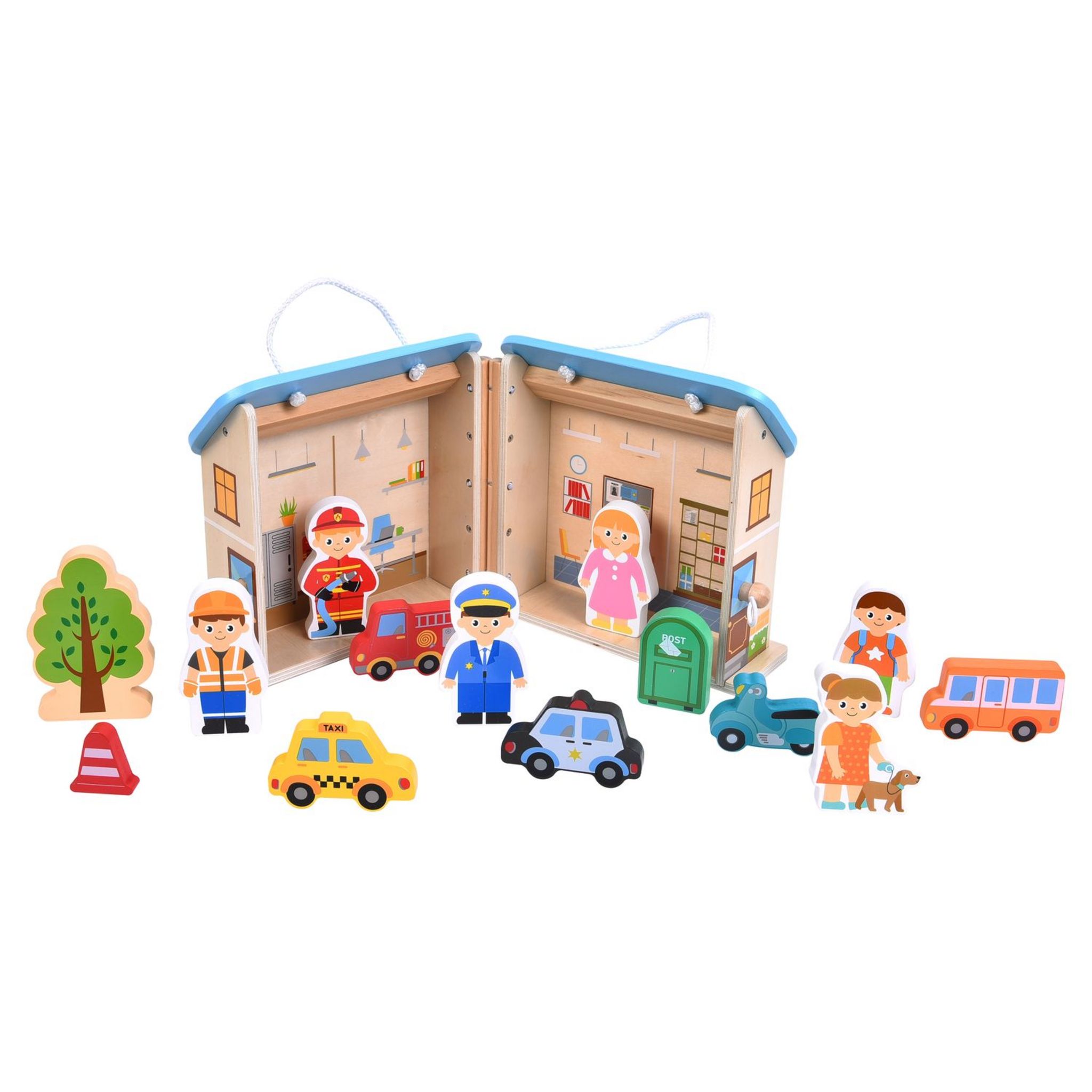 Voir la diapositive 2 : ONE TWO FUN Maison de transport en bois