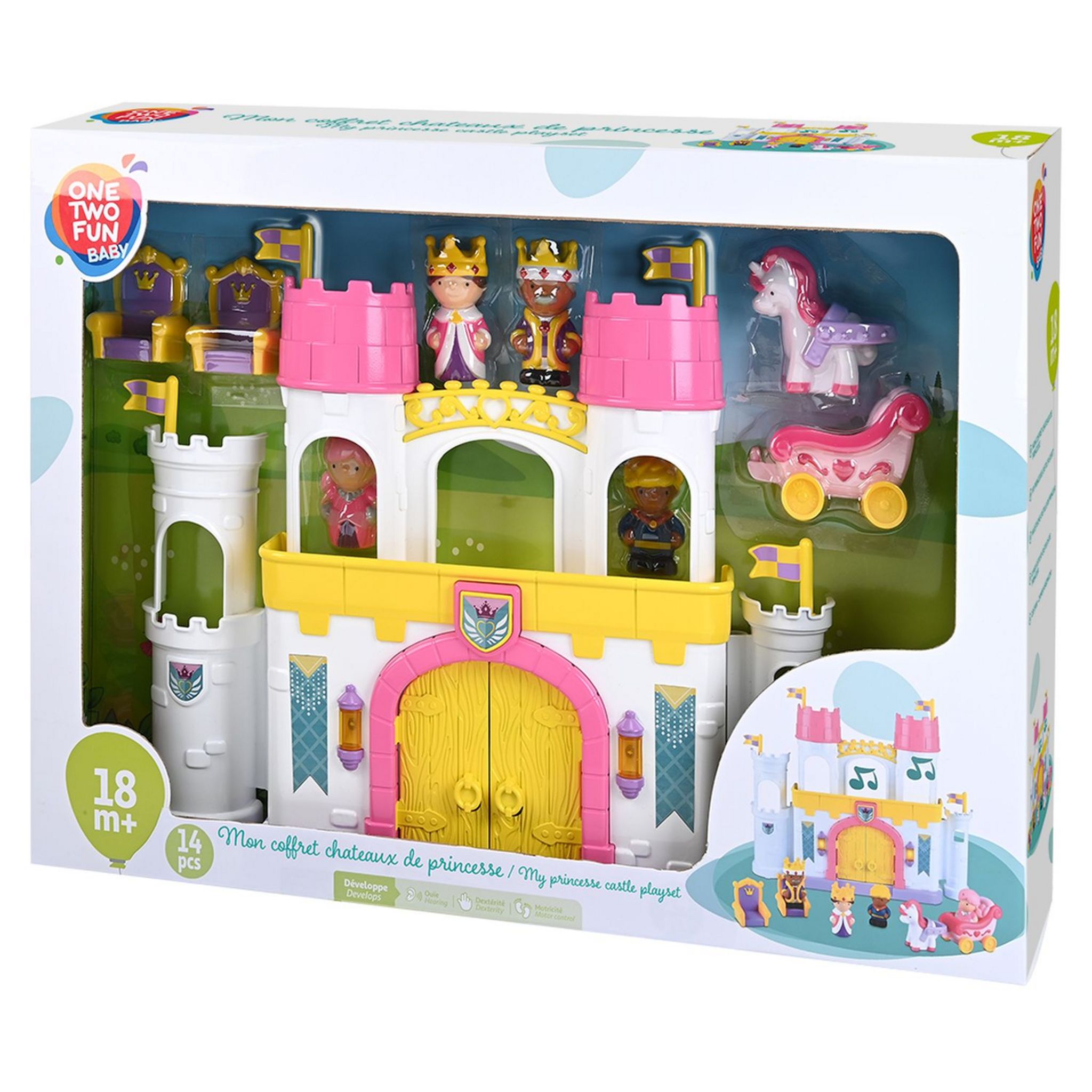 Voir la diapositive 2 : ONE TWO FUN Jeu Coffret Château de princesse