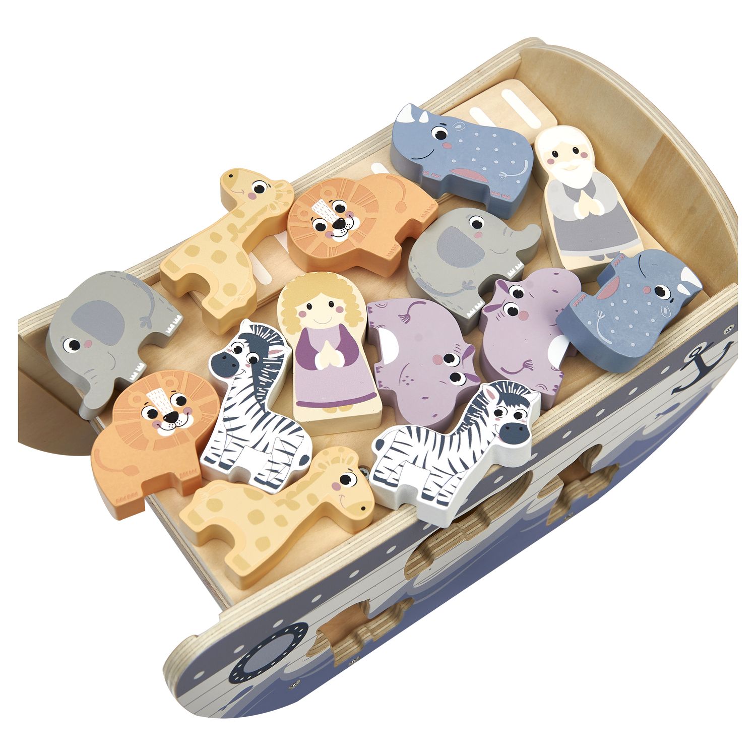 Voir la diapositive 2 : ONE TWO FUN Mon Bateau empilable pour animaux