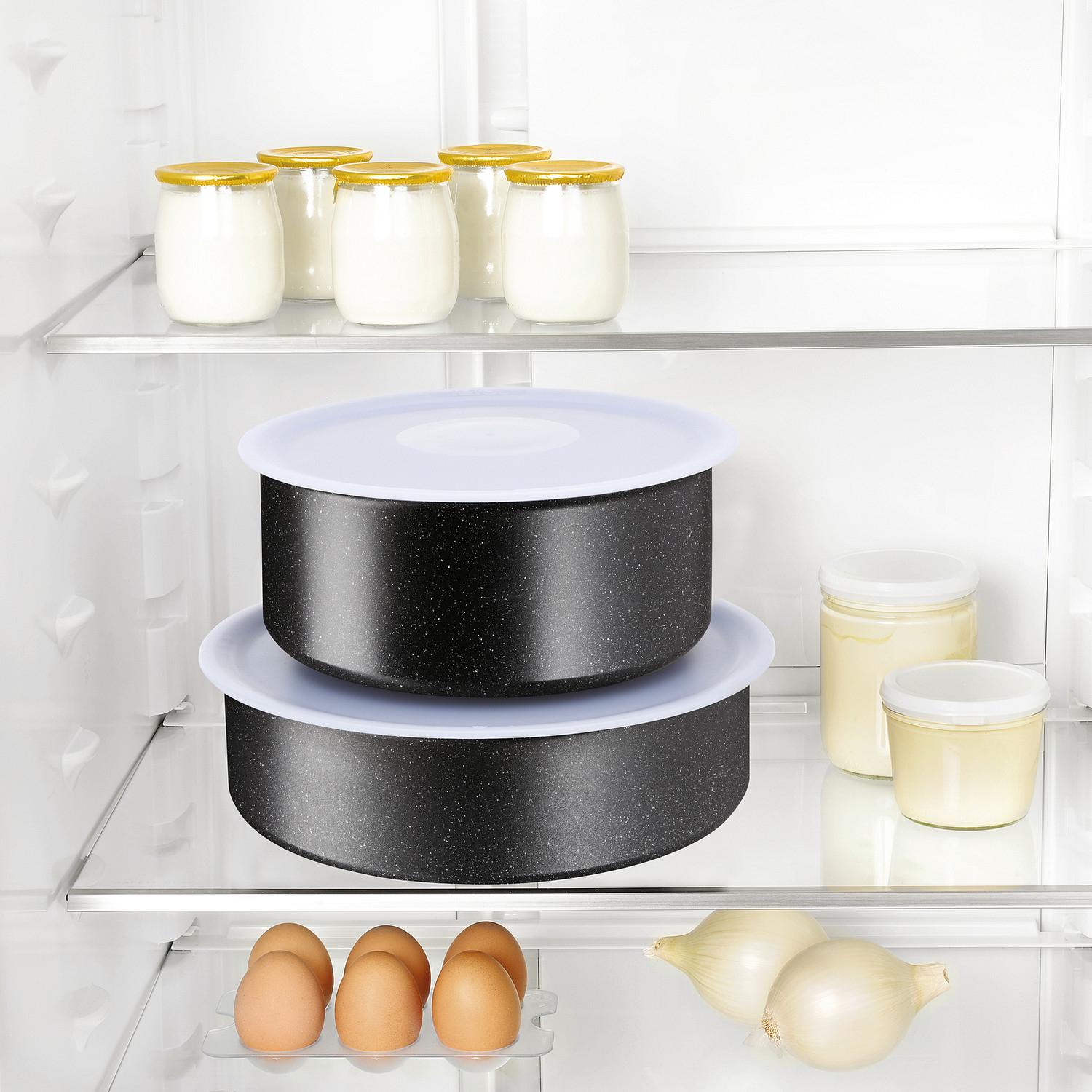 Voir la diapositive 4 : TEFAL Batterie de cuisine induction 6 pièces BLACK STONE