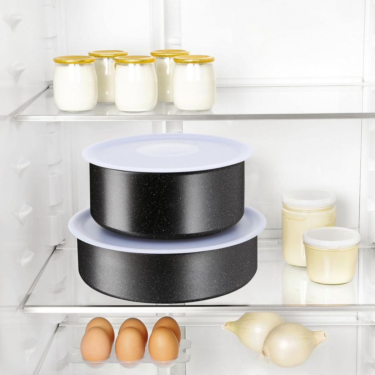 TEFAL Batterie de cuisine induction 6 pièces BLACK STONE