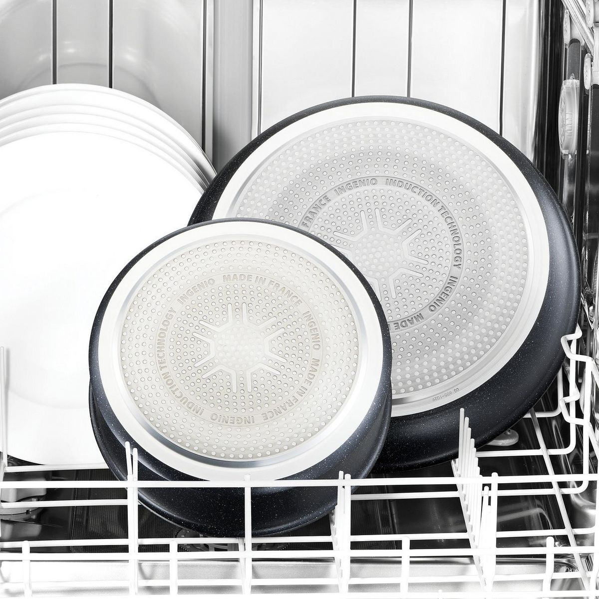 TEFAL Batterie de cuisine induction 6 pièces BLACK STONE