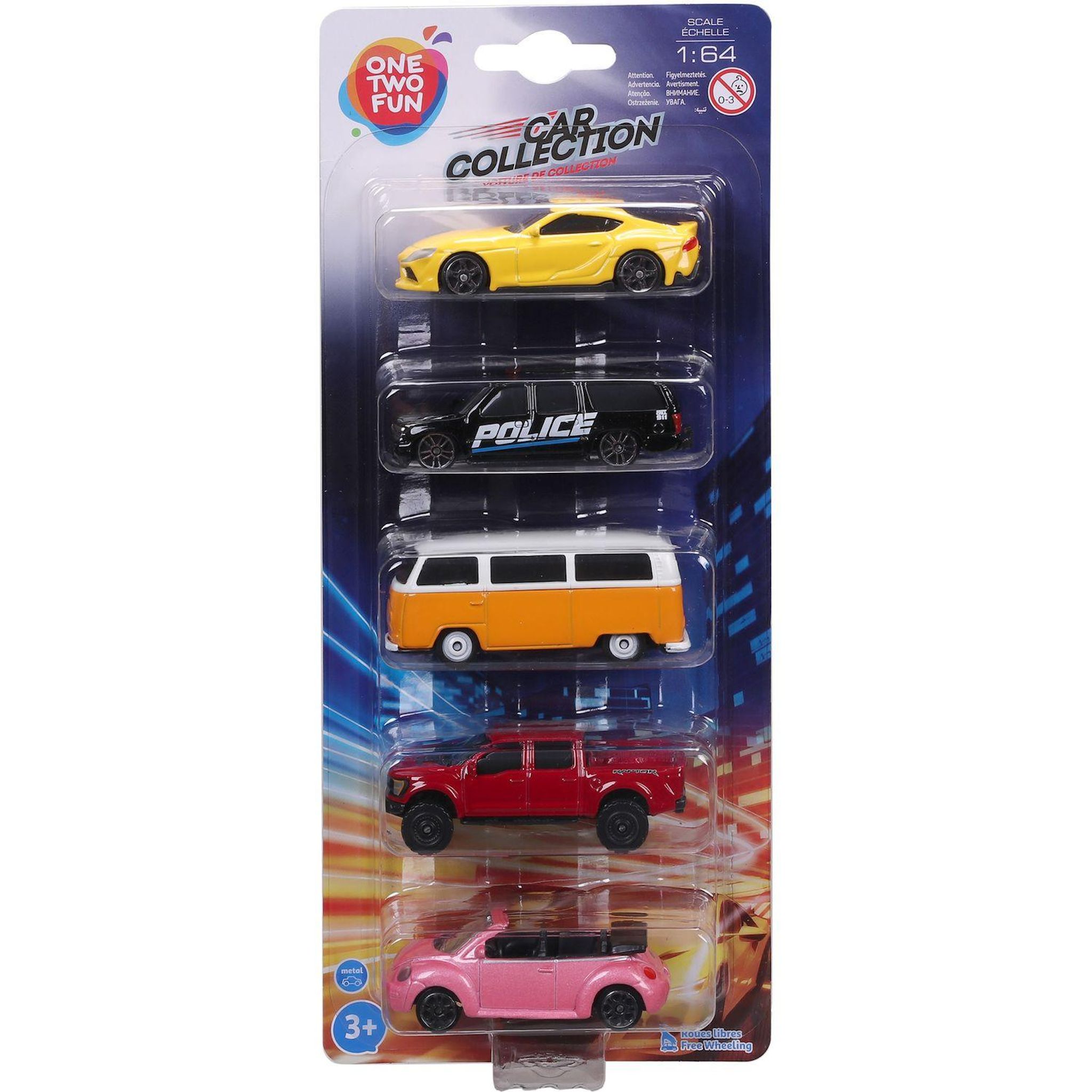 Voir la diapositive 2 : ONE TWO FUN Pack de 5 véhicules échelle 1/64ème