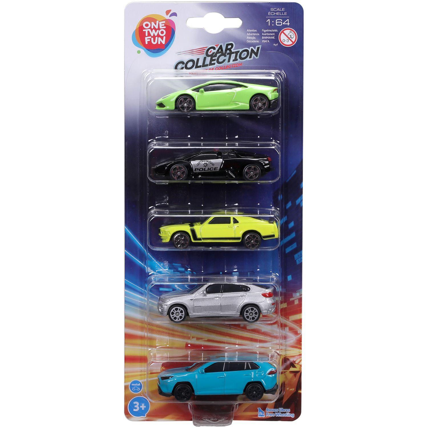 Voir la diapositive 3 : ONE TWO FUN Pack de 5 véhicules échelle 1/64ème