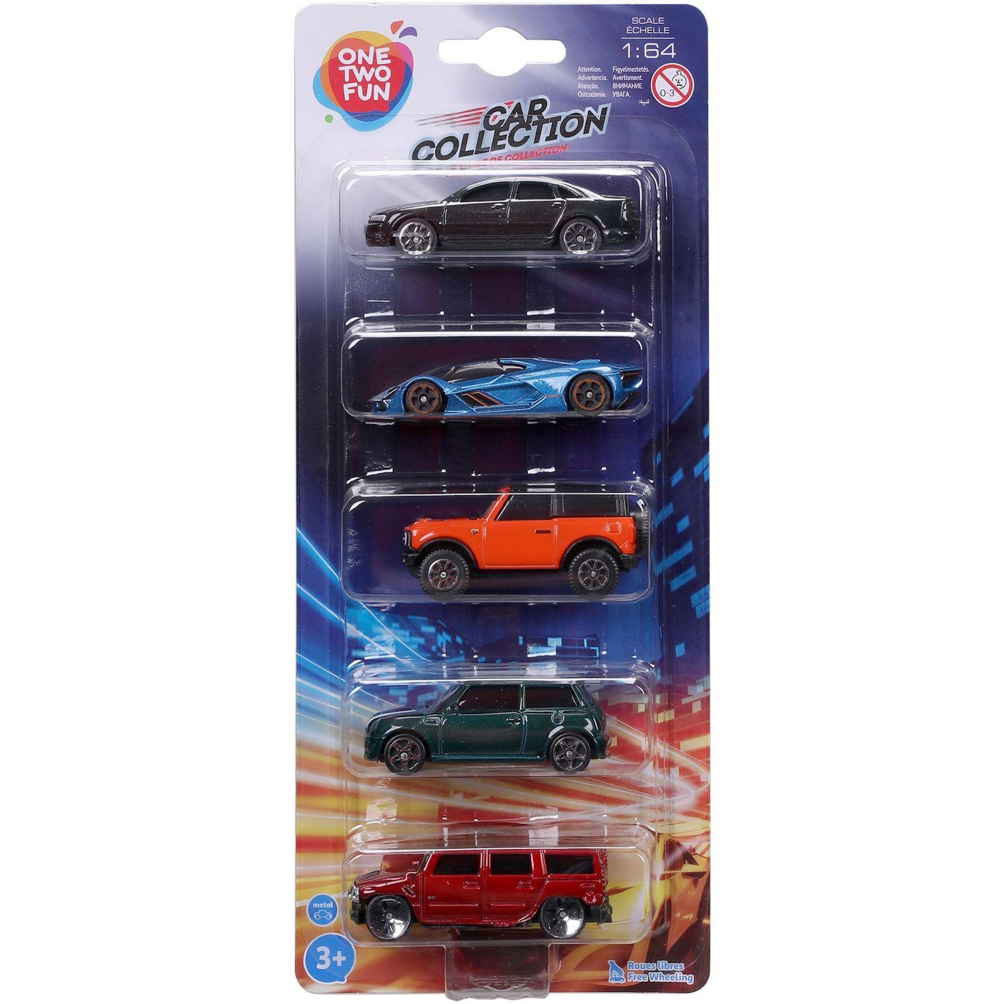 Voir la diapositive 4 : ONE TWO FUN Pack de 5 véhicules échelle 1/64ème